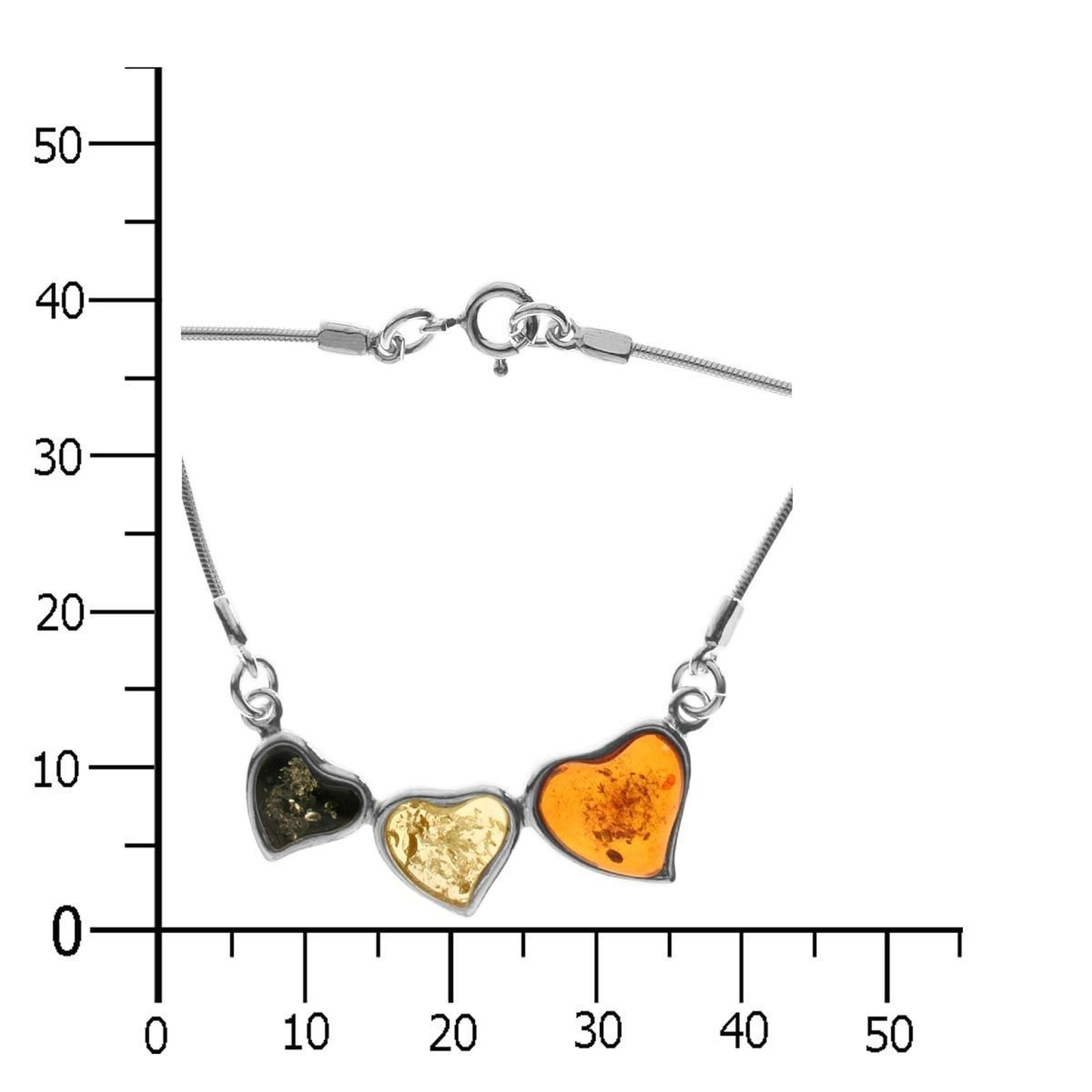 OSTSEE-SCHMUCK Collier »- Herz - Silber 925/000 - Bernstein«