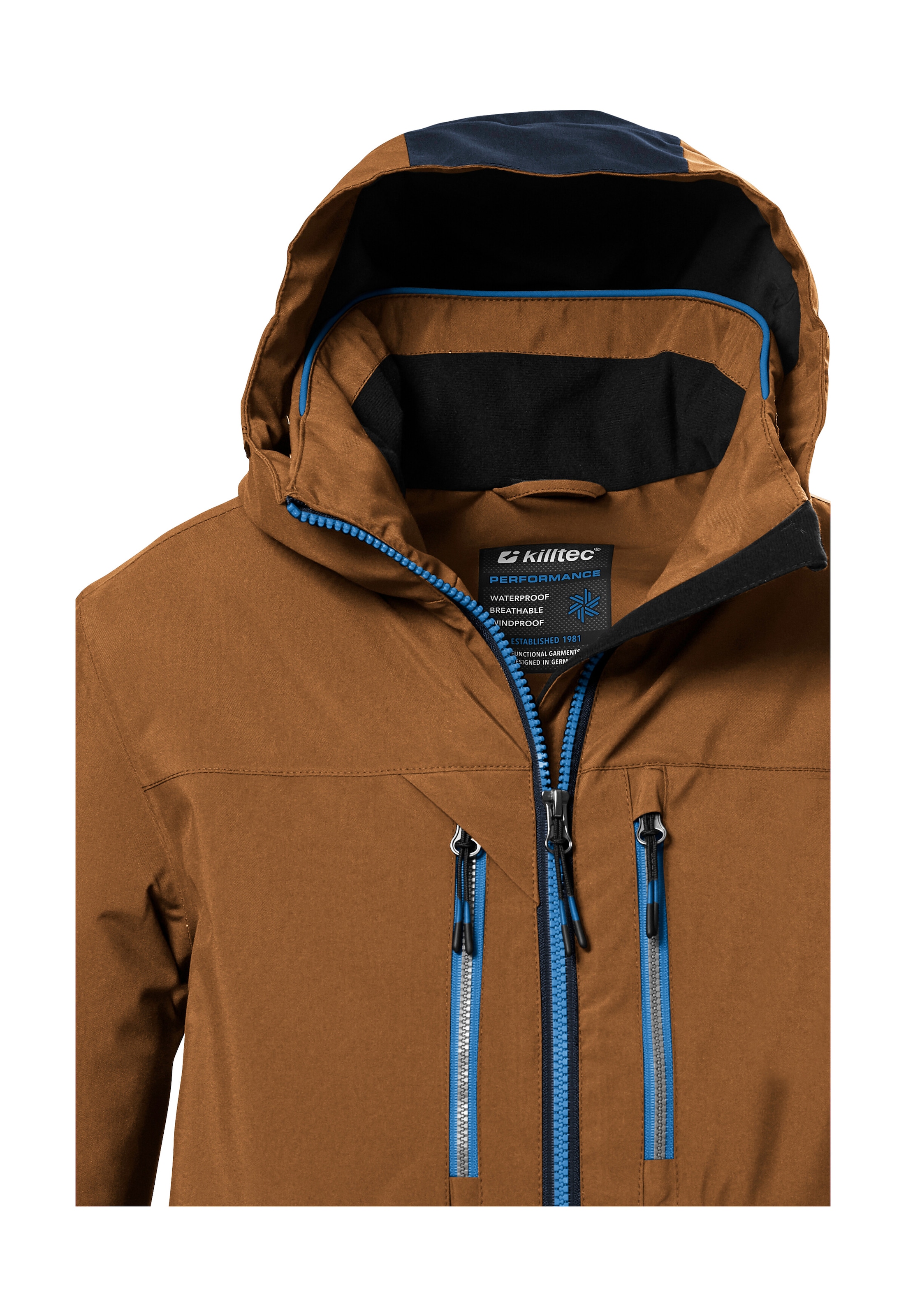 Killtec Skijacke »KSW 388 BYS SKI JCKT«, Wasserdichte Skijacke mit 10.000 mm Wassersäule und vielen Taschen