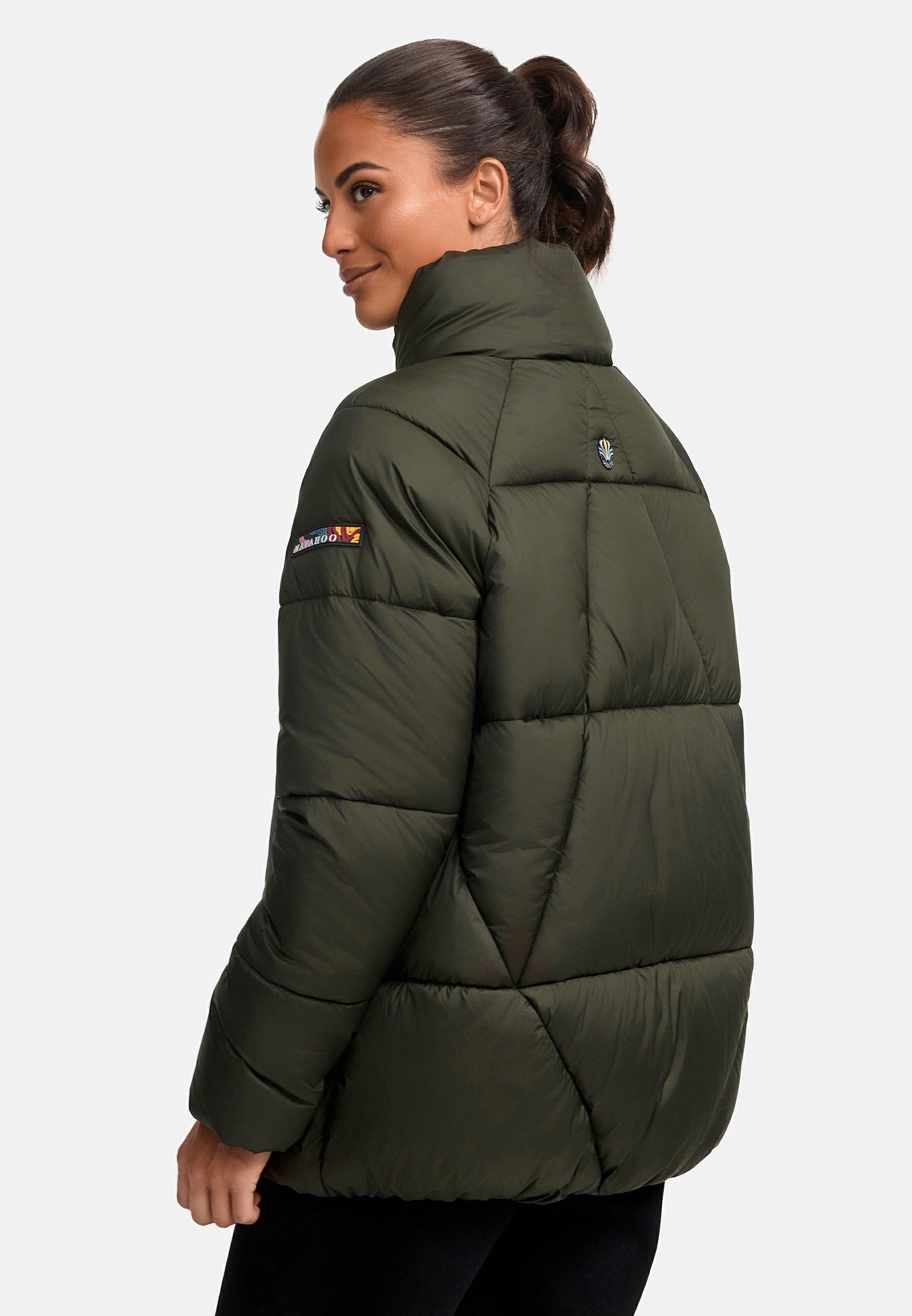 Navahoo Steppjacke »Steppjacke Schokolinaa 14«, ohne Kapuze, Winterjacke mit modischer Steppung & hohem Kragen