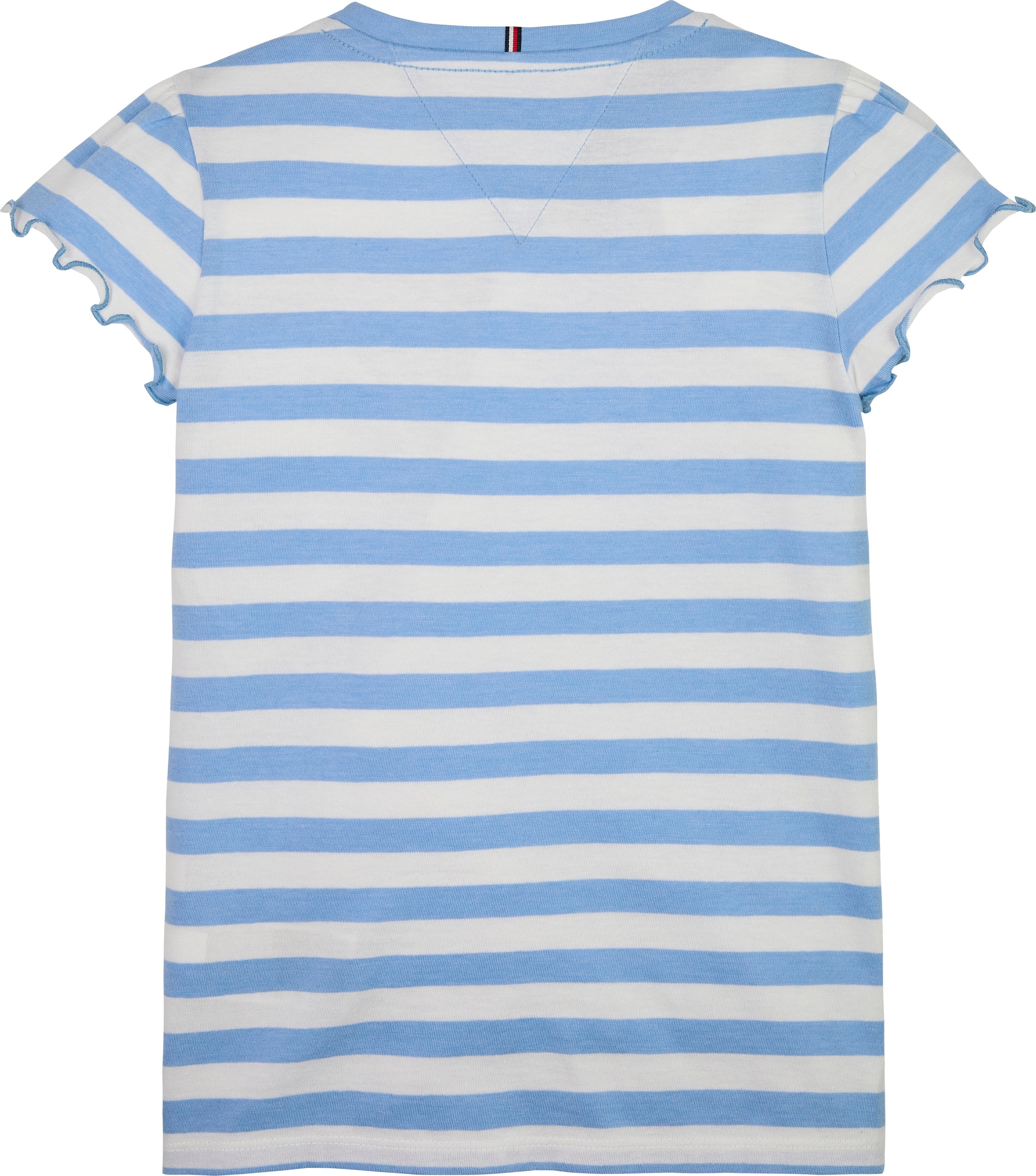 Tommy Hilfiger T-Shirt »ESSENTIAL STRIPE RUFFLE TOP SS« für Kinder bis 16 Jahre, mit gewellter Kante