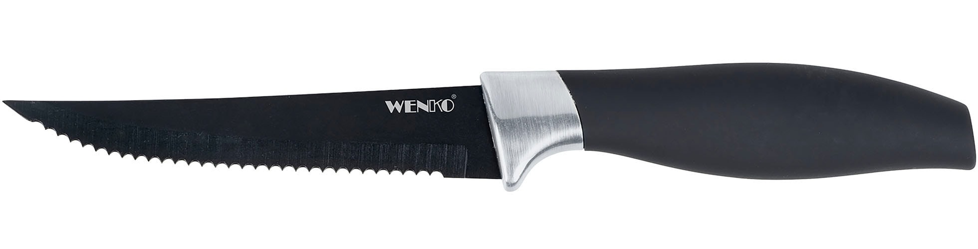 WENKO Messer-Set »BBQ-Messer & Pizzaschneider«, (Set, 9 tlg.), für Steaks, Grillgut, Pizza, rostfreier Edelstahl, ergonomischer Griff