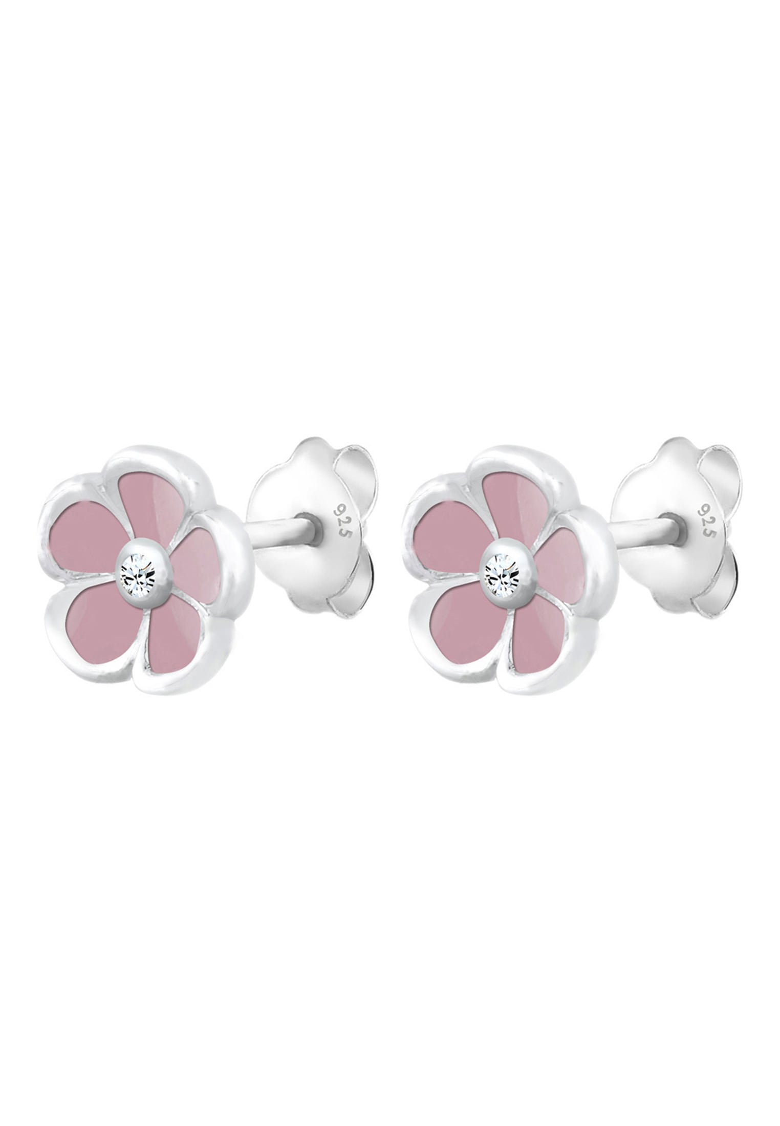 Elli Paar Ohrstecker »Ohrringe Kinder Blume Floral Kristall 925 Silber«