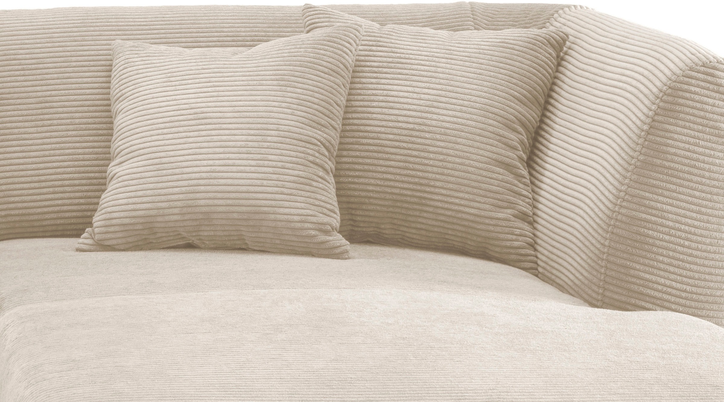 INOSIGN Ecksofa »Colori L-Form«, Holzfußfarbe wählbar, inkl. 4x Zierkissen
