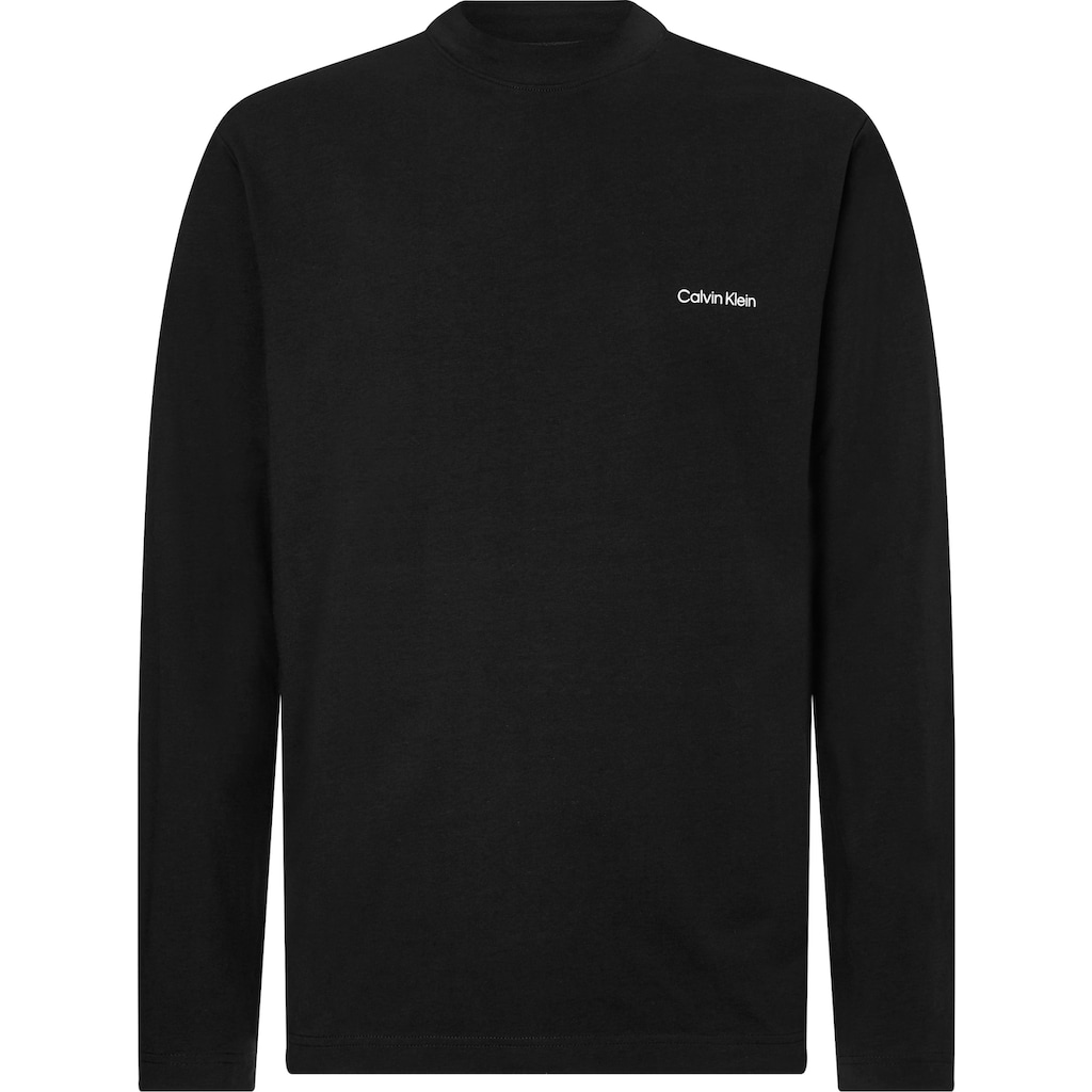Calvin Klein Langarmshirt »MICRO LOGO LS MOCK NECK T-SHIRT«