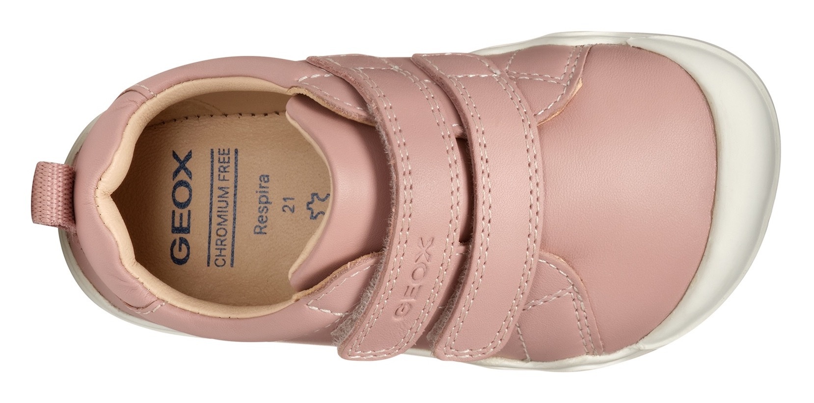 Geox Sneaker »B STEPPIEUP GIRL«, Sneaker, Klettschuh, Babyschuh mit modischer Perforierung