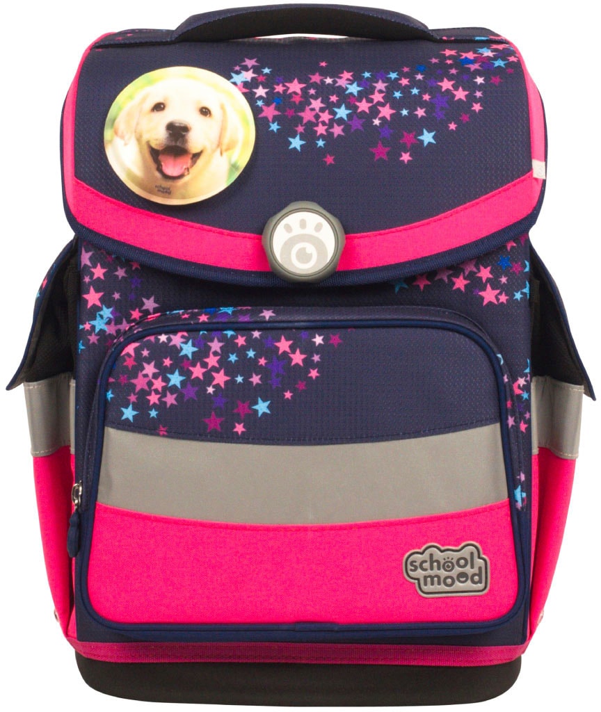 SCHOOL-MOOD® Schulranzen »Timeless, Leni (Hund)«, retroreflektierende Flächen, aus recyceltem Material
