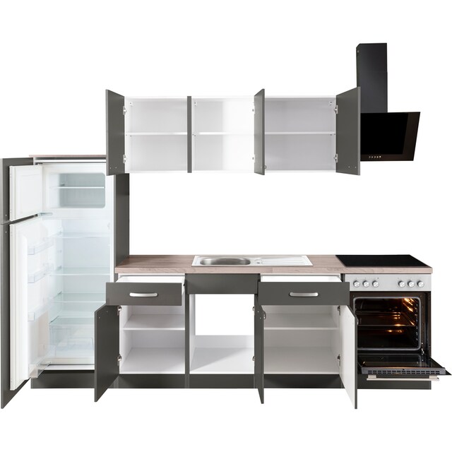 wiho Küchen Küchenzeile »Kansas«, mit E-Geräten, Breite 280 cm im OTTO  Online Shop