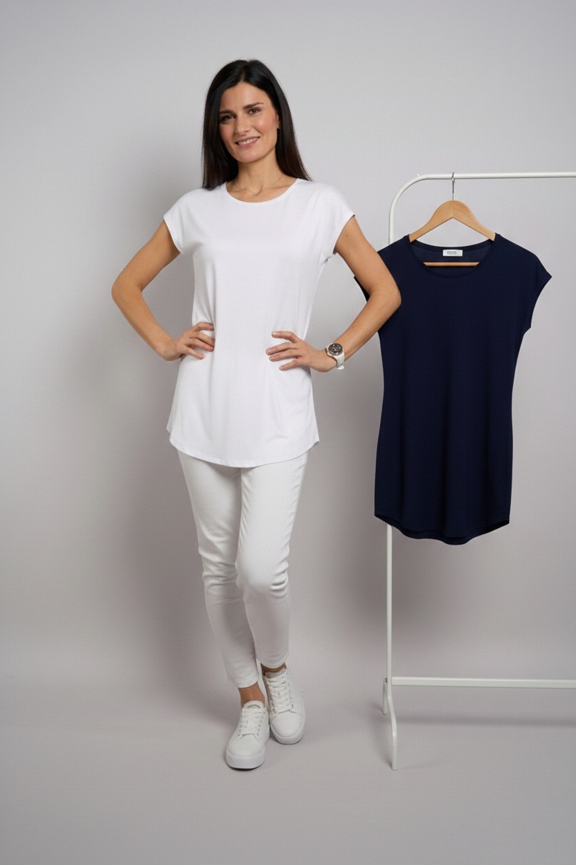 Seidel Moden Longshirt »Otto exclusiv« 2 2er Pack Rundhals - Viskose - MADE IN GERMANY