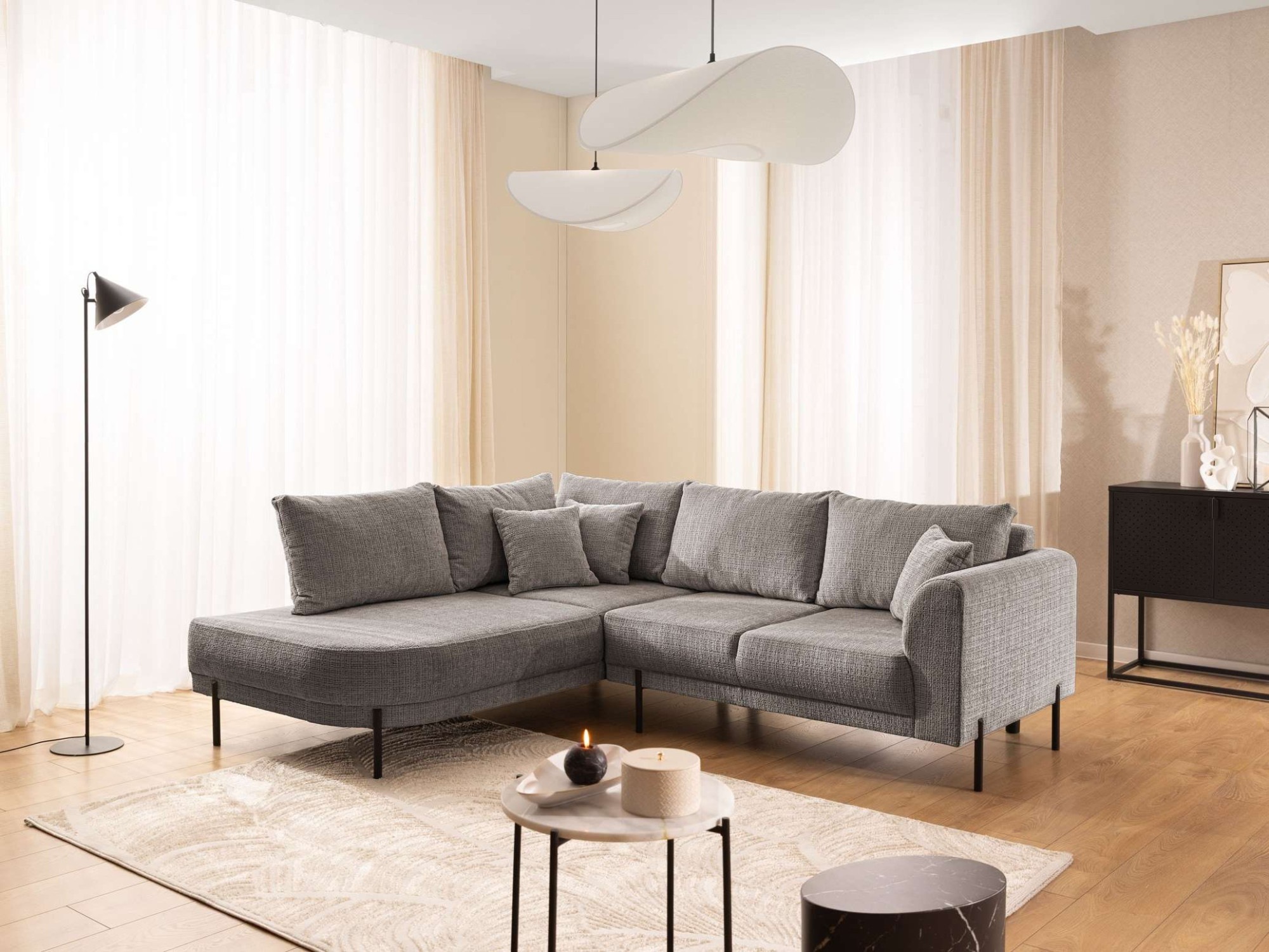 Home affaire Ecksofa »NELLIA L-Form mit Ottomane rechts oder links bestellbar, Breite 231 cm«