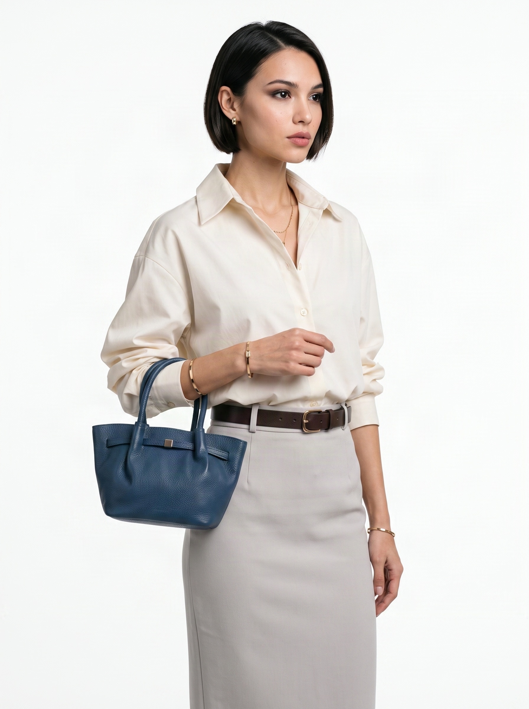 forty° Henkeltasche »FORTY° Damen COLENTESSA - S echt Leder, Made in Italy« echt Leder, Made in Italy