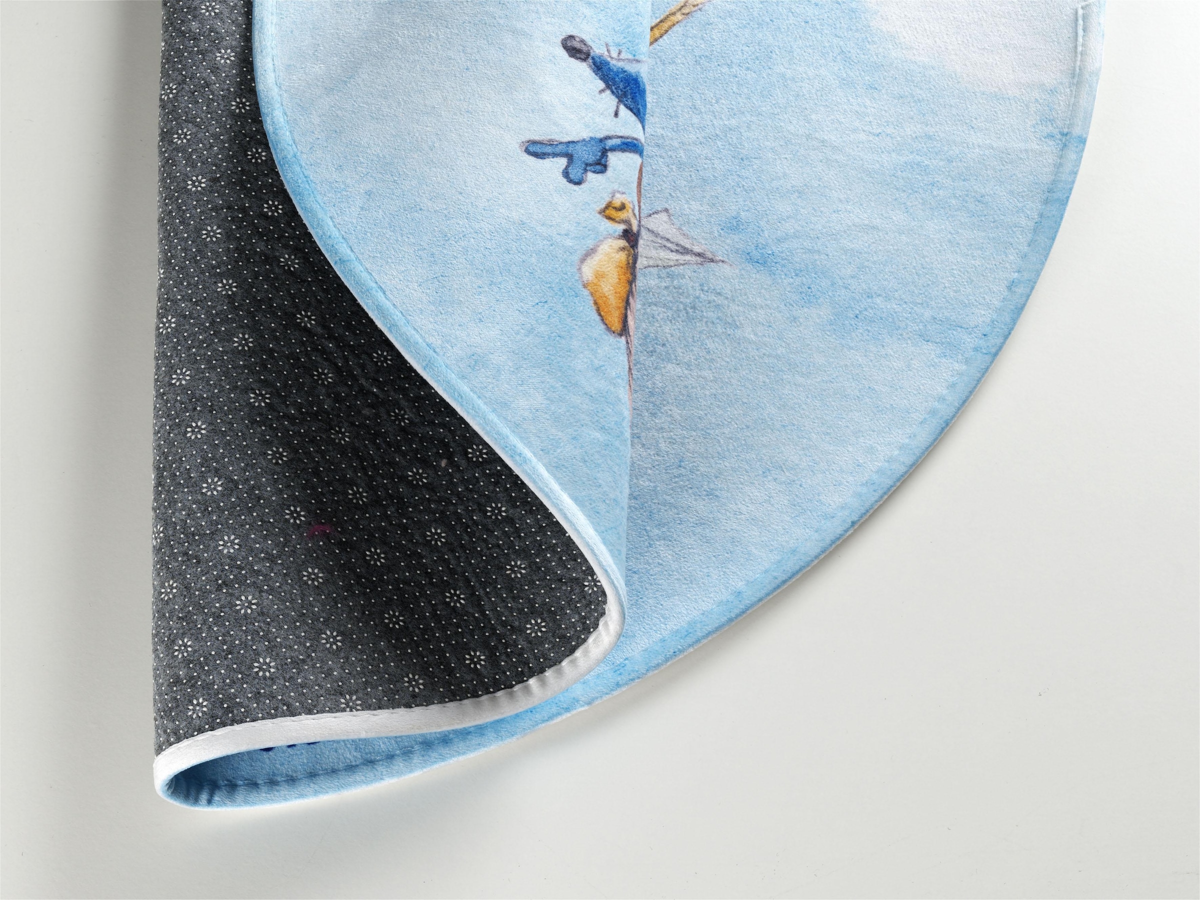 Die Lieben Sieben Kinderteppich »LS-212«, rund, 6 mm Höhe, Stoff Druck, weiche Microfaser, Kinderzimmer