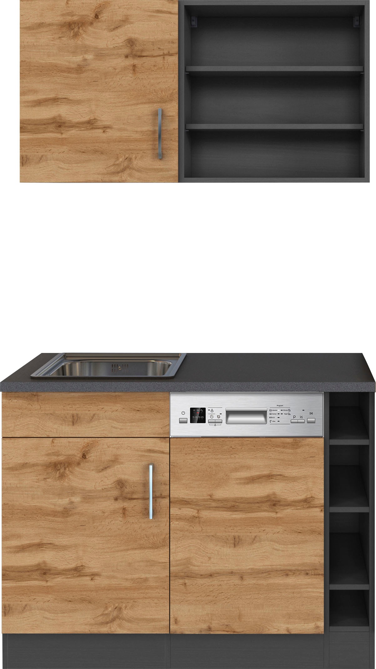 KOCHSTATION Pantryküche »KS-Mali«, Breite 110 cm, mit E-Geräten