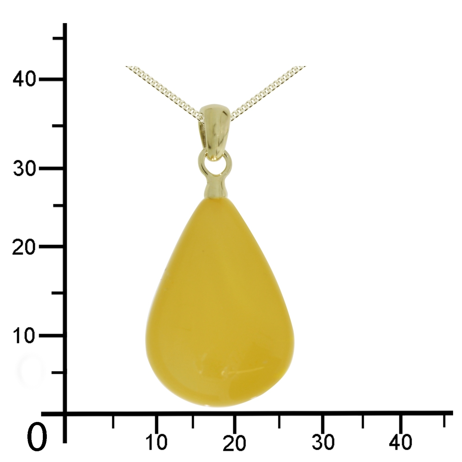 OSTSEE-SCHMUCK Kette und Anhänger Set »- Tropfen ca. 26 mm lang - Gold 333/000 - Bernstein«