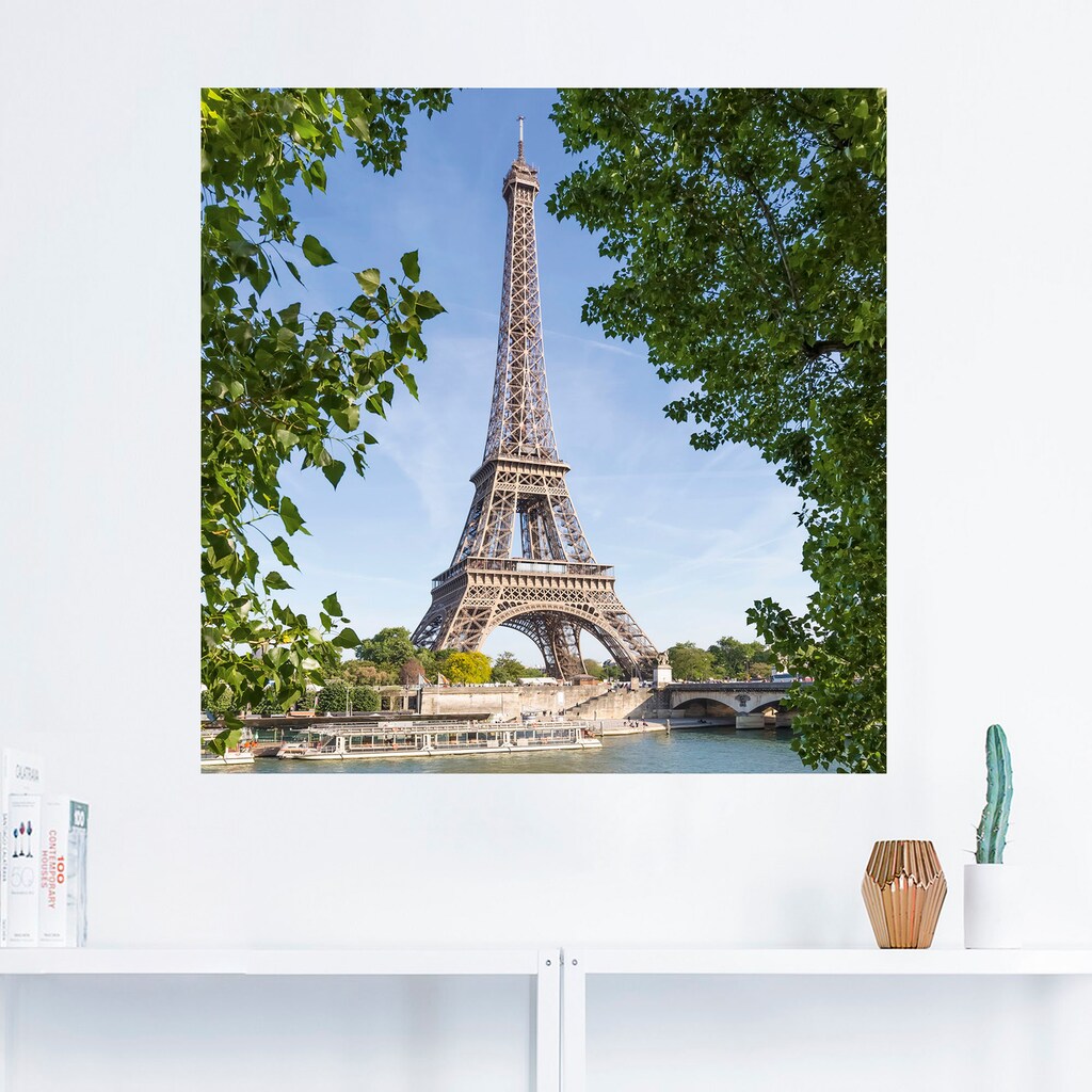 Artland Wandfolie »Paris Eiffelturm & Seine«, Paris, (1 St.)