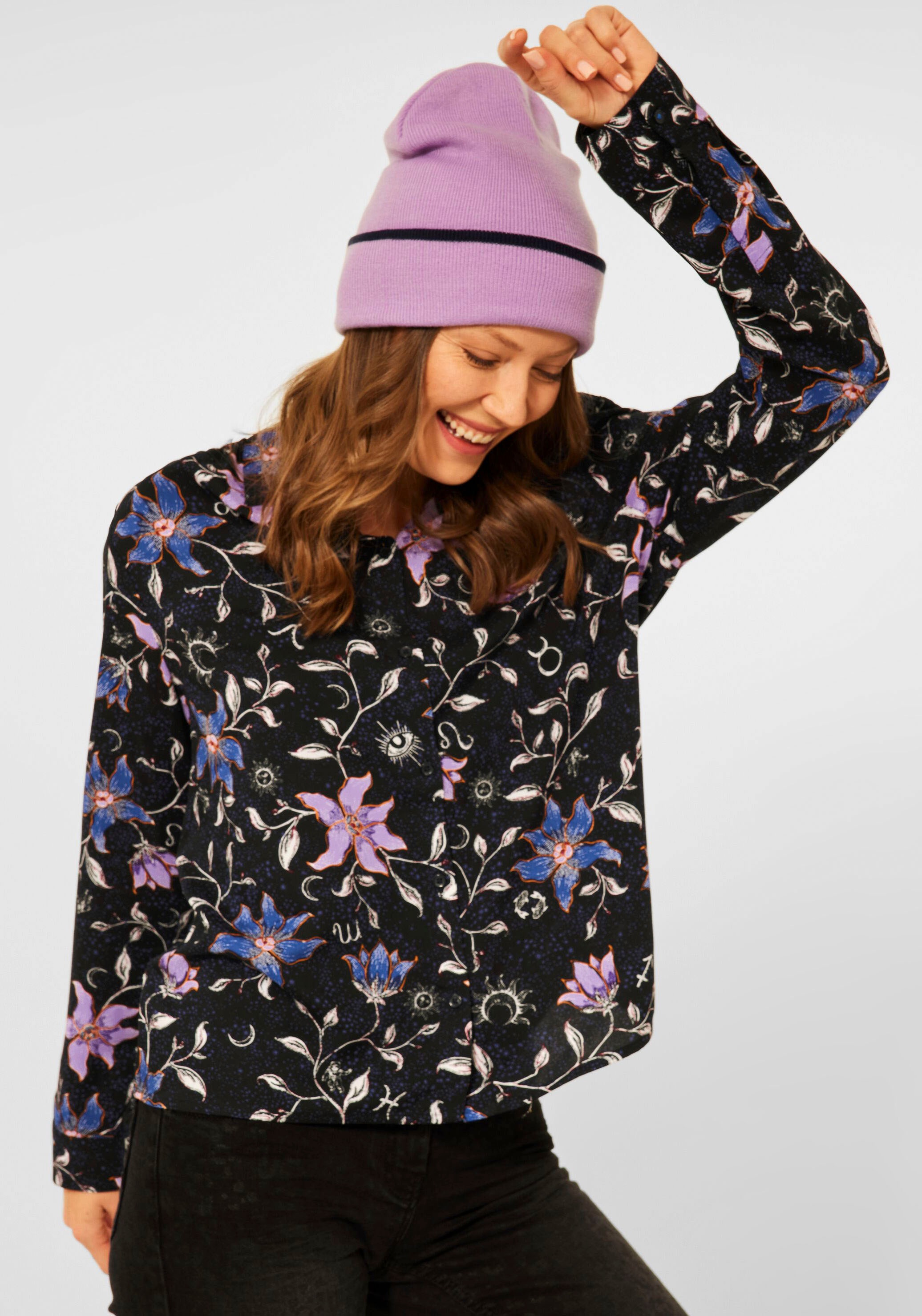 Cecil Druckbluse, mit femininen Blumen Print