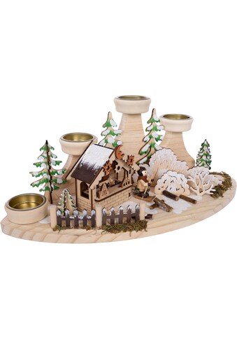 Myflair Möbel & Accessoires Teelichthalter, (1 St.), Winterlandschaft aus Holz kaufen