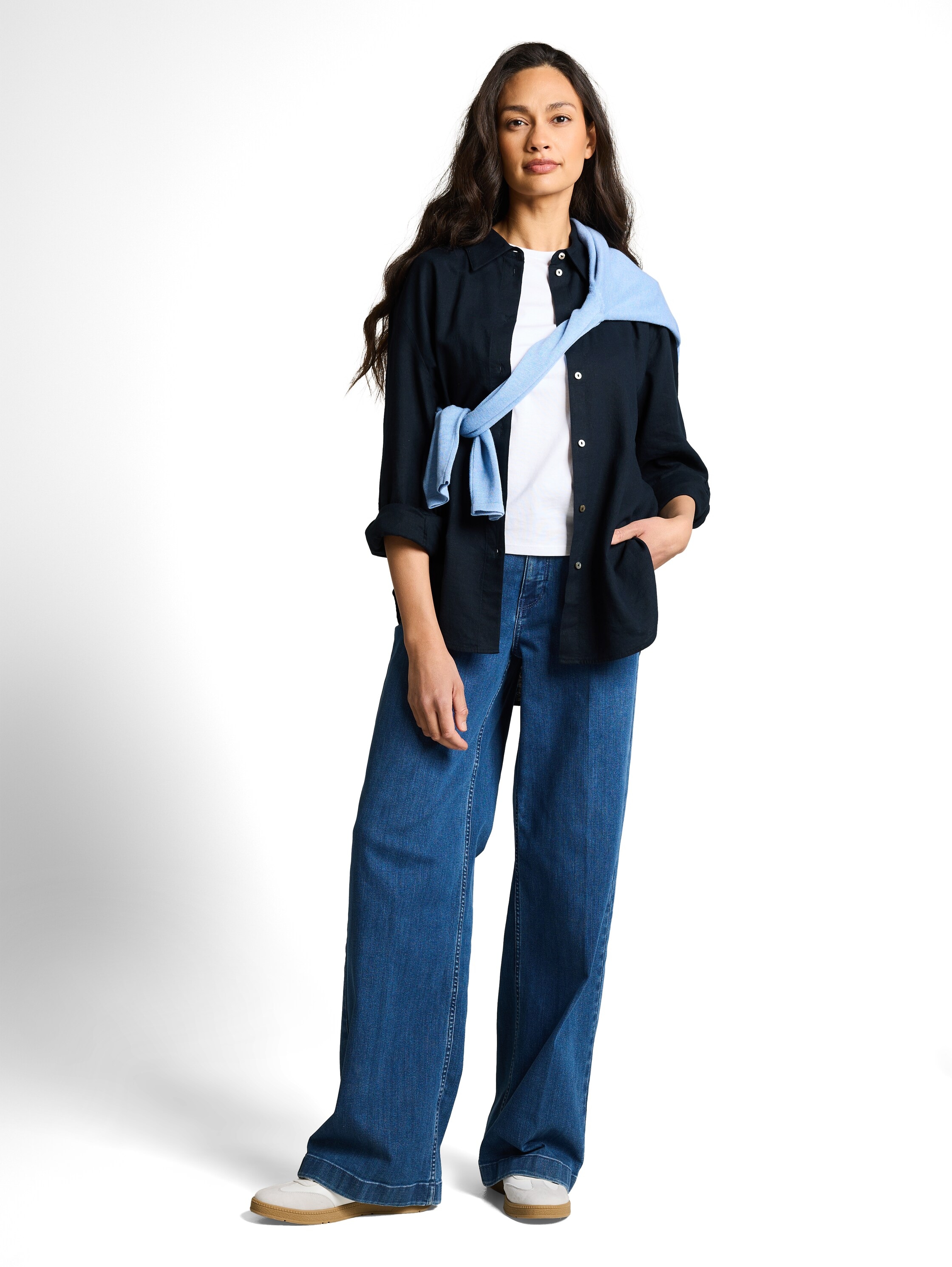 TOM TAILOR Hemdbluse mit Turn-Up Ärmeln