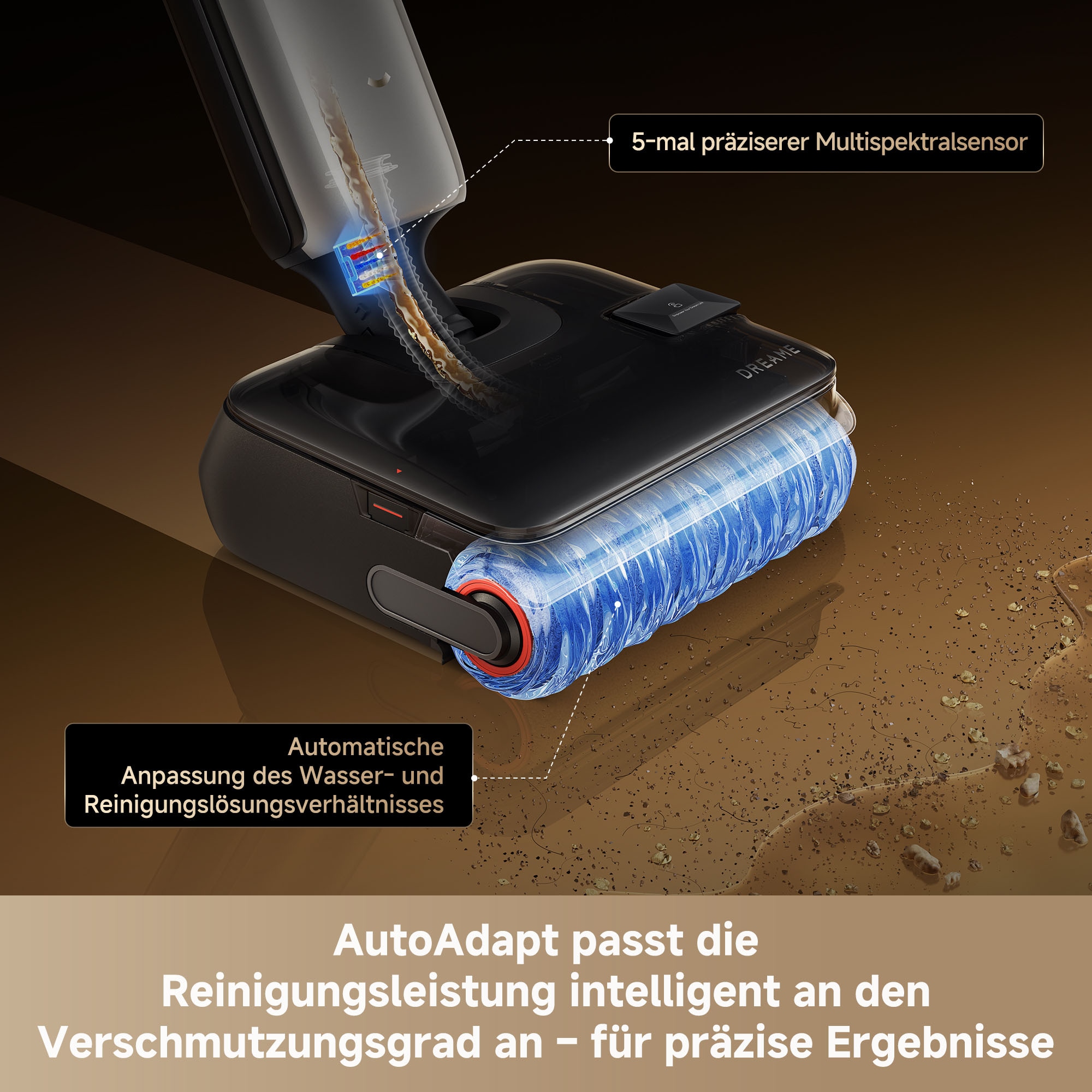 Dreame Nass-Trocken-Sauger »T15 Pro Heat« 420 W, Heißwasserwischen