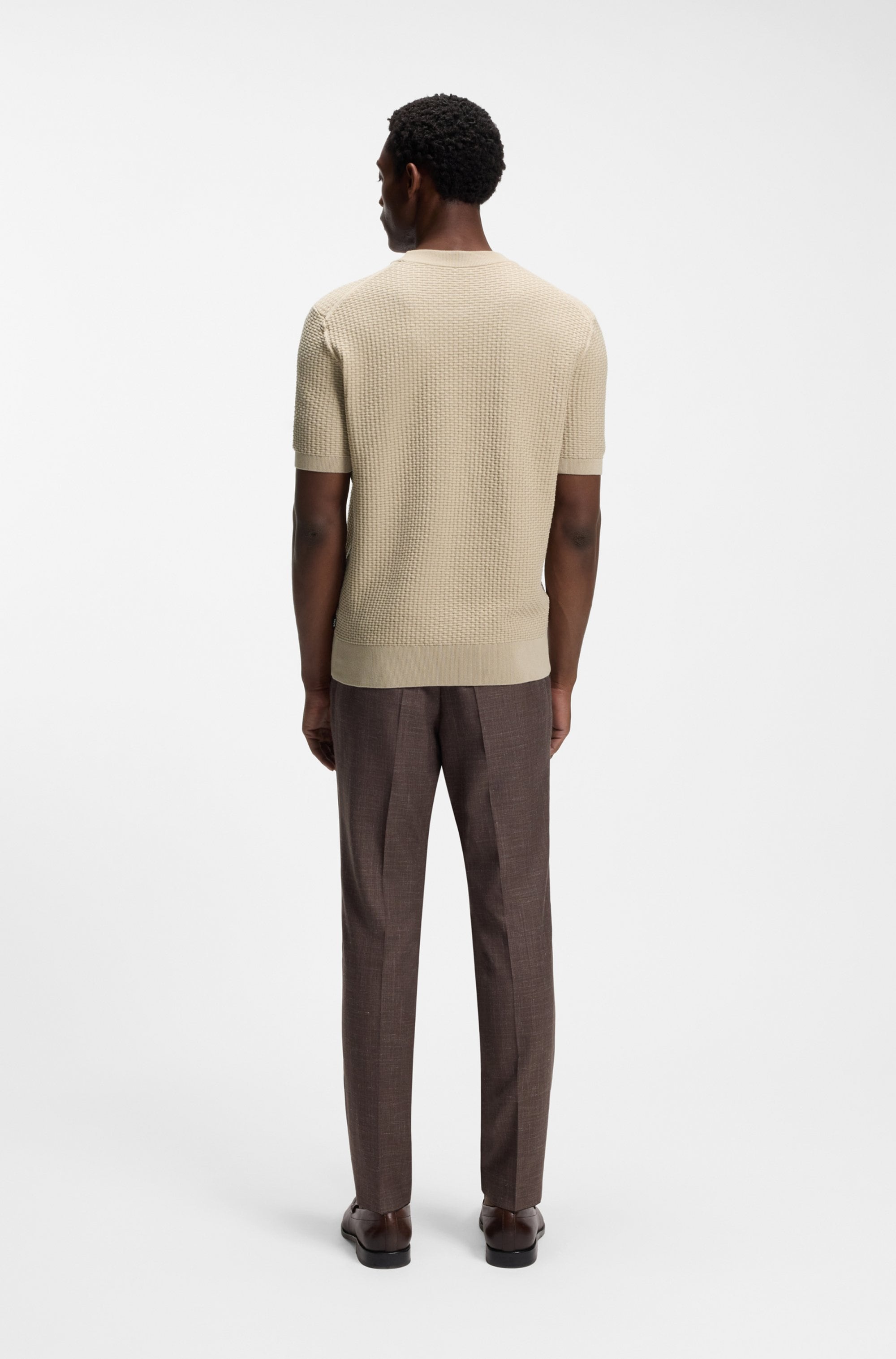 BOSS Kurzarmpullover »Nilton«