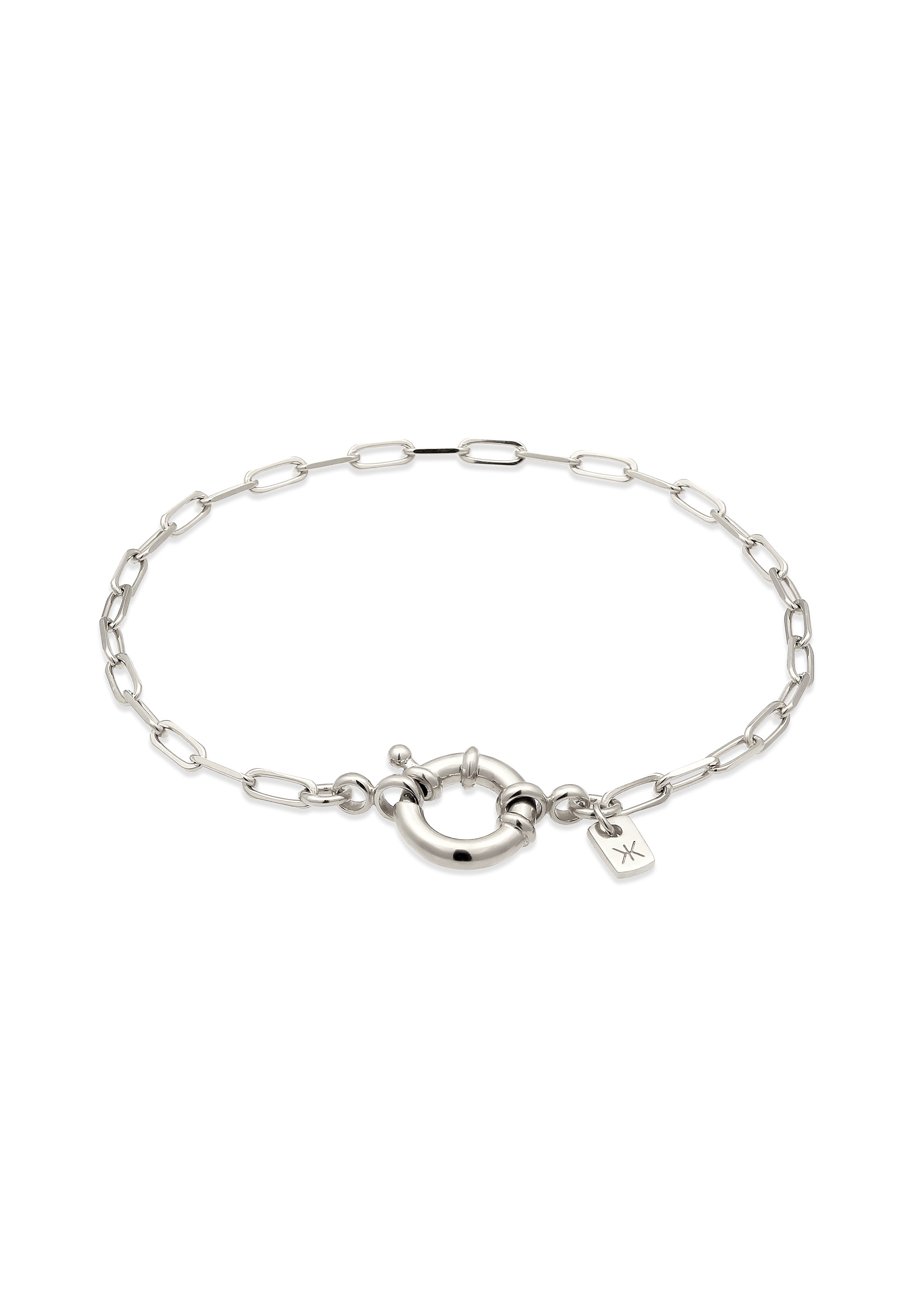 Kuzzoi Armkette »Armband Glieder Oval Federring 925 Sterling Silber«