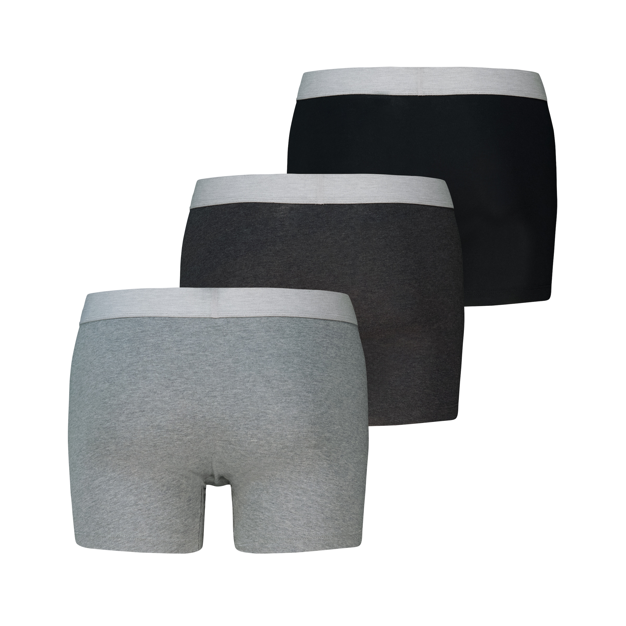 Levi's® Boxershorts »LEVIS MEN MEL WB BOXER BRIEF« 3er Pack,  ohne Eingriff, tonaler Logobund, elastisch, Cotton-Mix