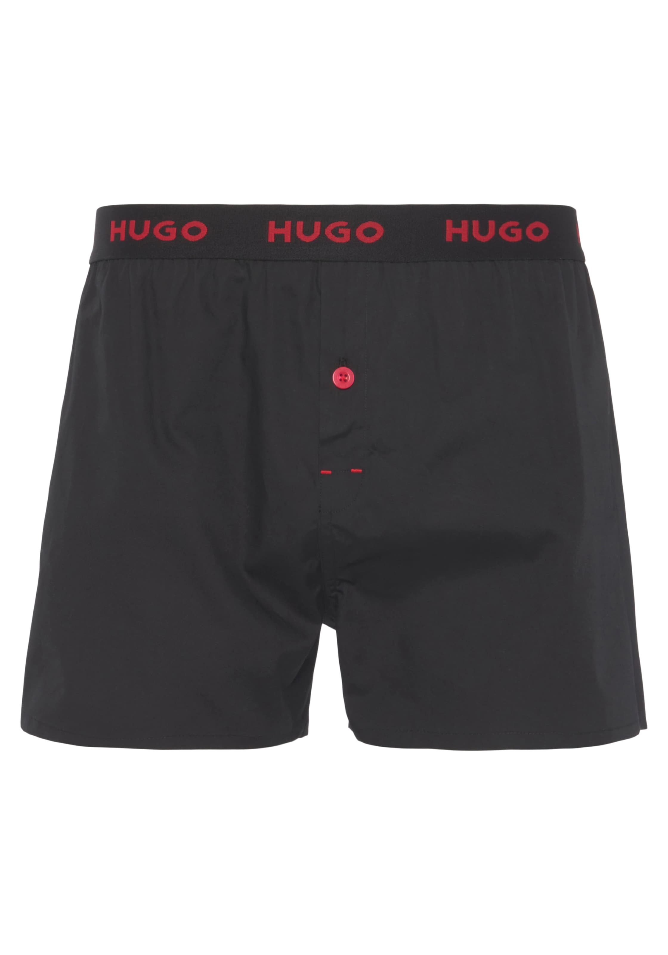 HUGO Underwear Boxershorts »WOVEN BOXER TRIPLET«, (Packung, 3 St., 3er), mit Knöpfen am Eingriff