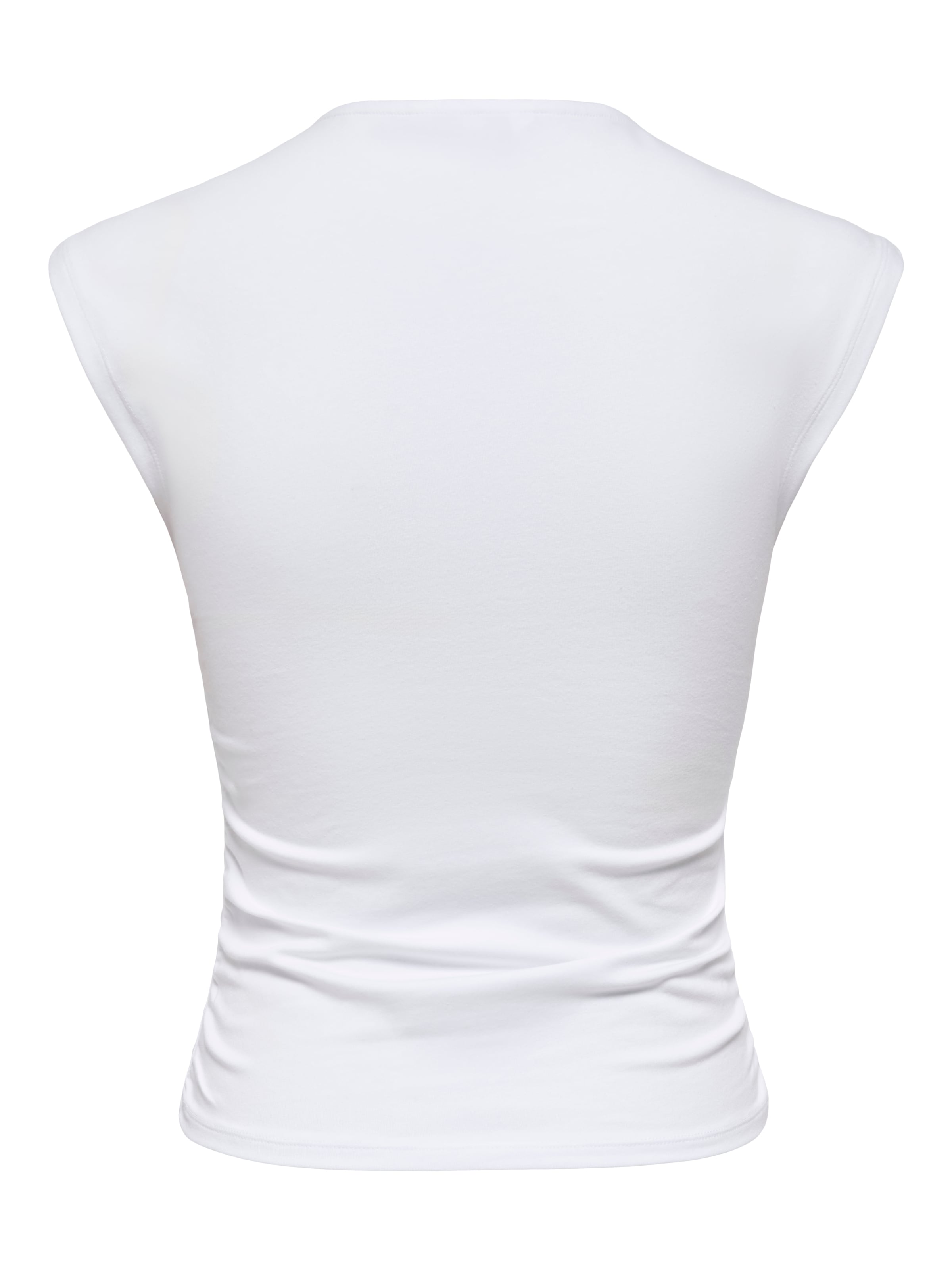 ONLY Shirttop »ONLMIRA CAPSL RUCHING TOP JRS NOOS« Baumwollmischung, regular fit, Rundhals