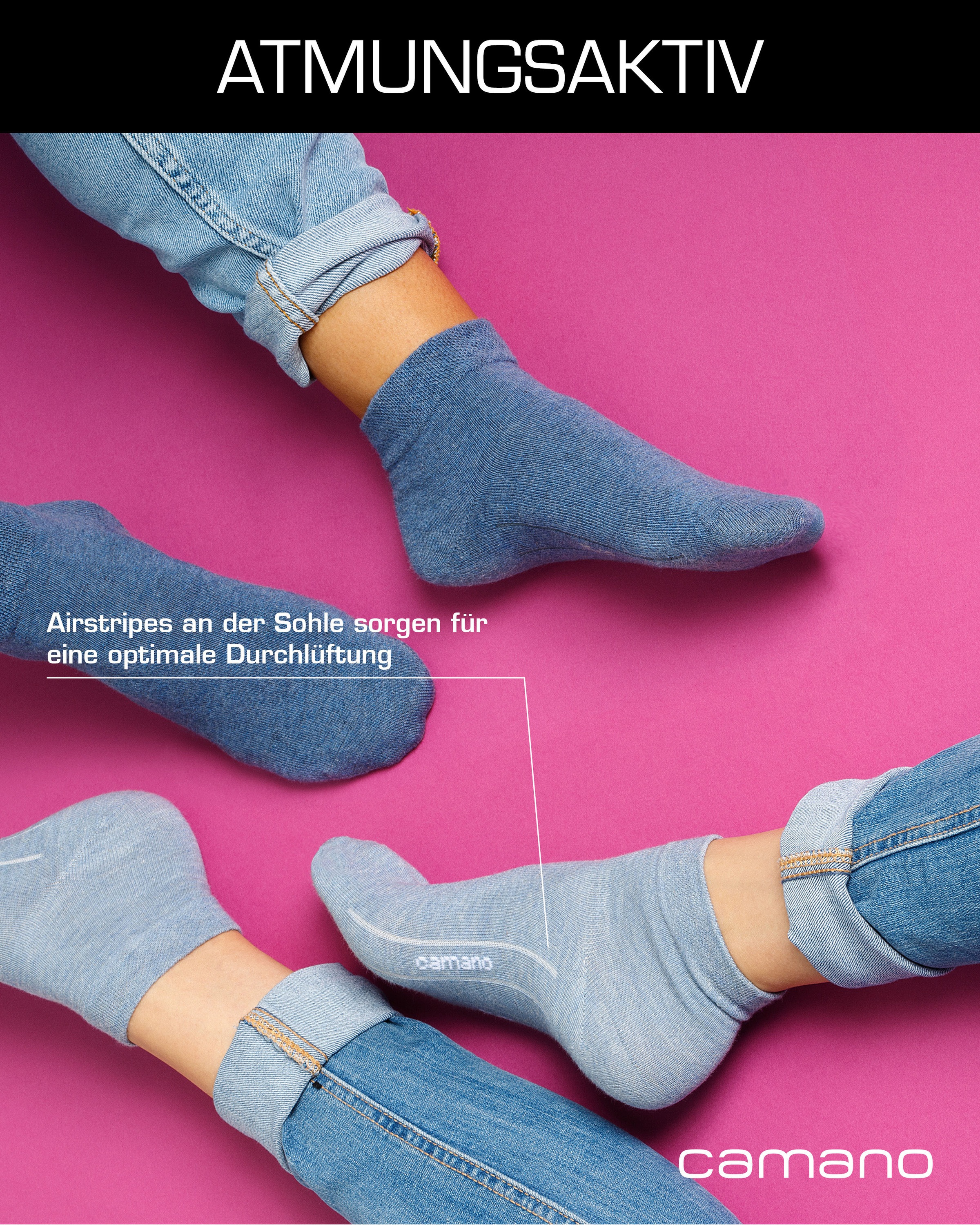 Camano Kurzsocken »ca-soft«, (7er Pack), mit hohem Baumwollanteil