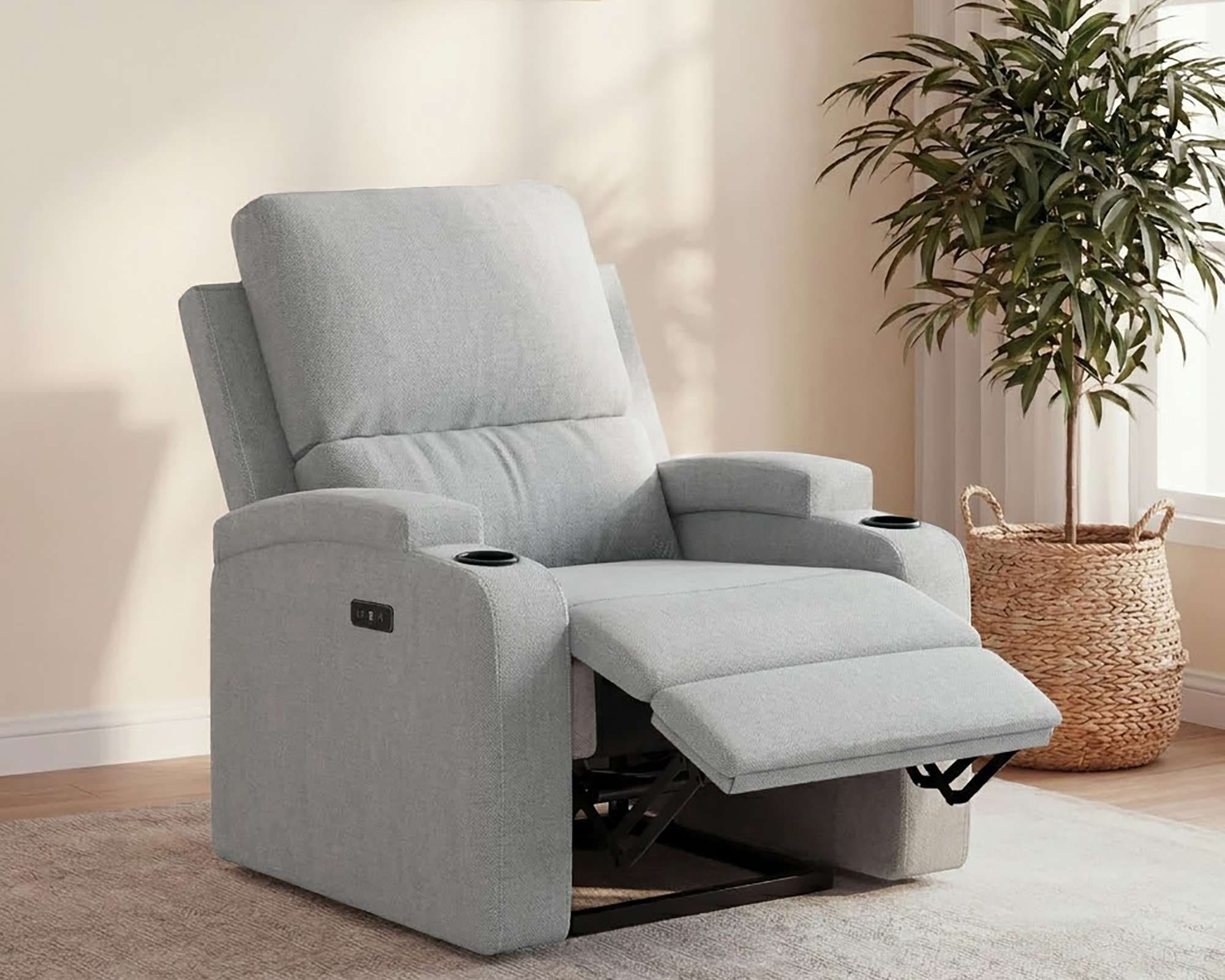 OTTO home Relaxsessel »NAPORI Struktur, Kinosessel, Multimedia-Sessel« TV-Sessel mit manueller u elektrischer Relaxfunktion u. Getränkehalter