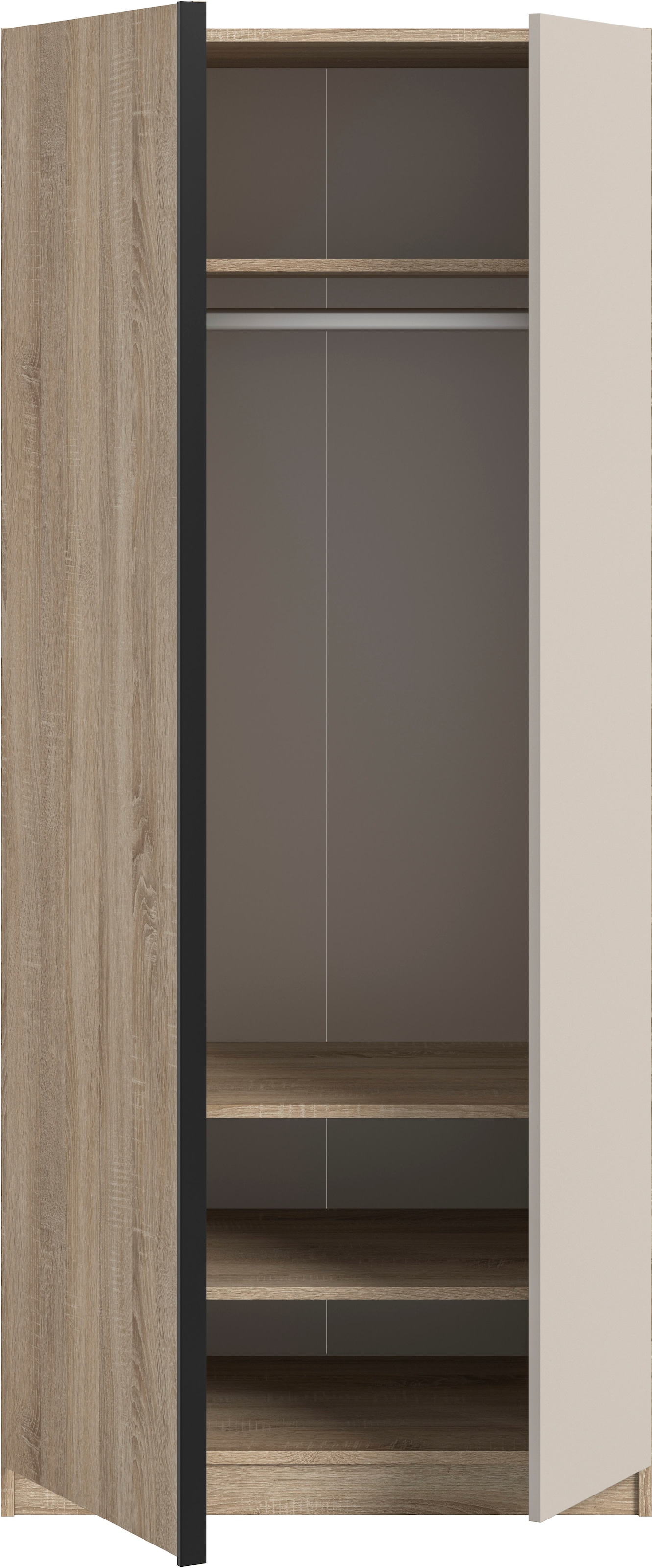 Home affaire Kleiderschrank »BENDINGO, TOPSELLER!, Schlafzimmerschrank, Schrank, Garderobenschrank« OTTO BESTSELLER, Garderobe & Schlafzimmer,  Breite 80cm, Eiche NB, 2-türig, inkl 1 Kleiderstange und 3 Ablageboden