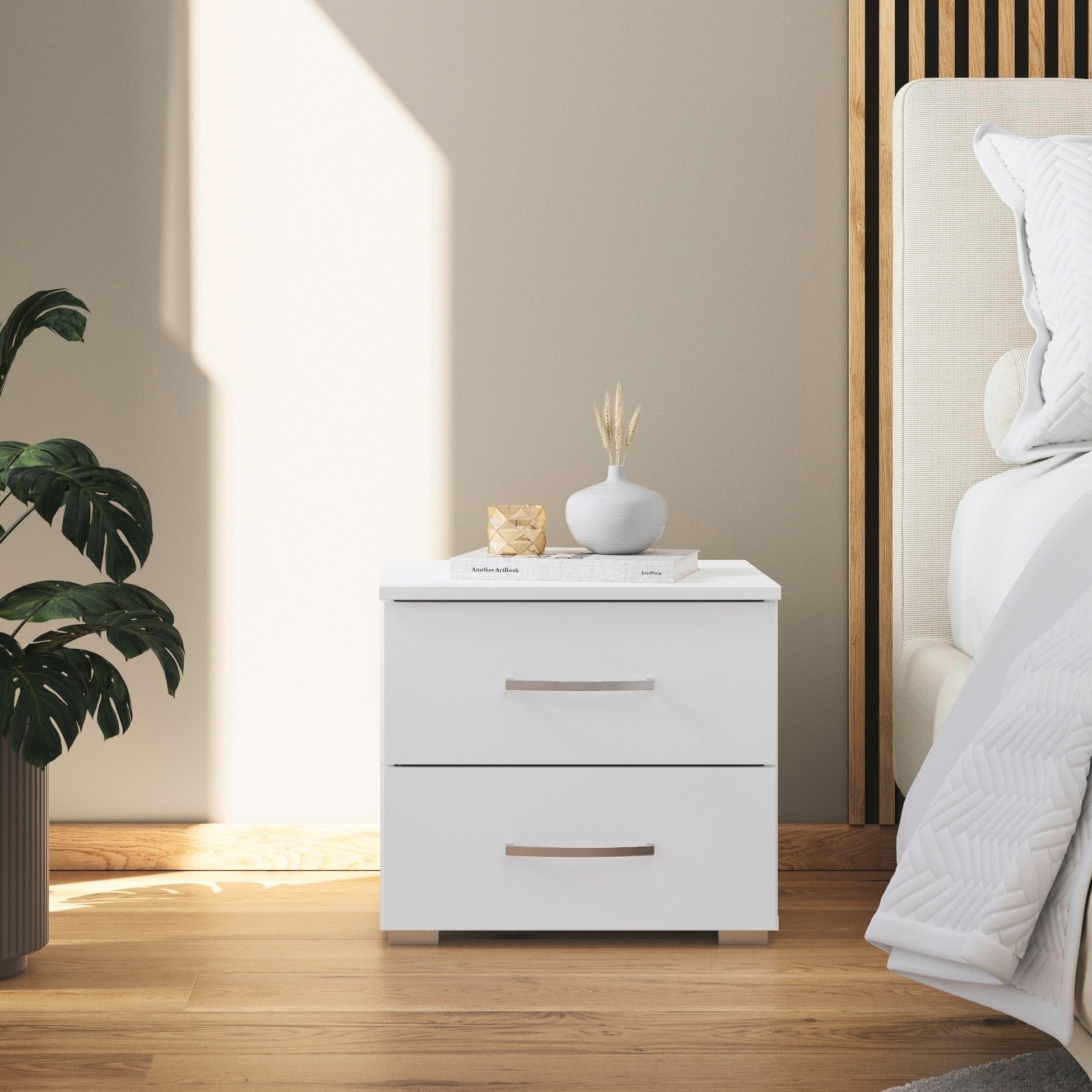 rauch Nachtkommode »Pure by Aditio«, im minimalistischem Design, 2 Schubladen mit Softclose-Funktion