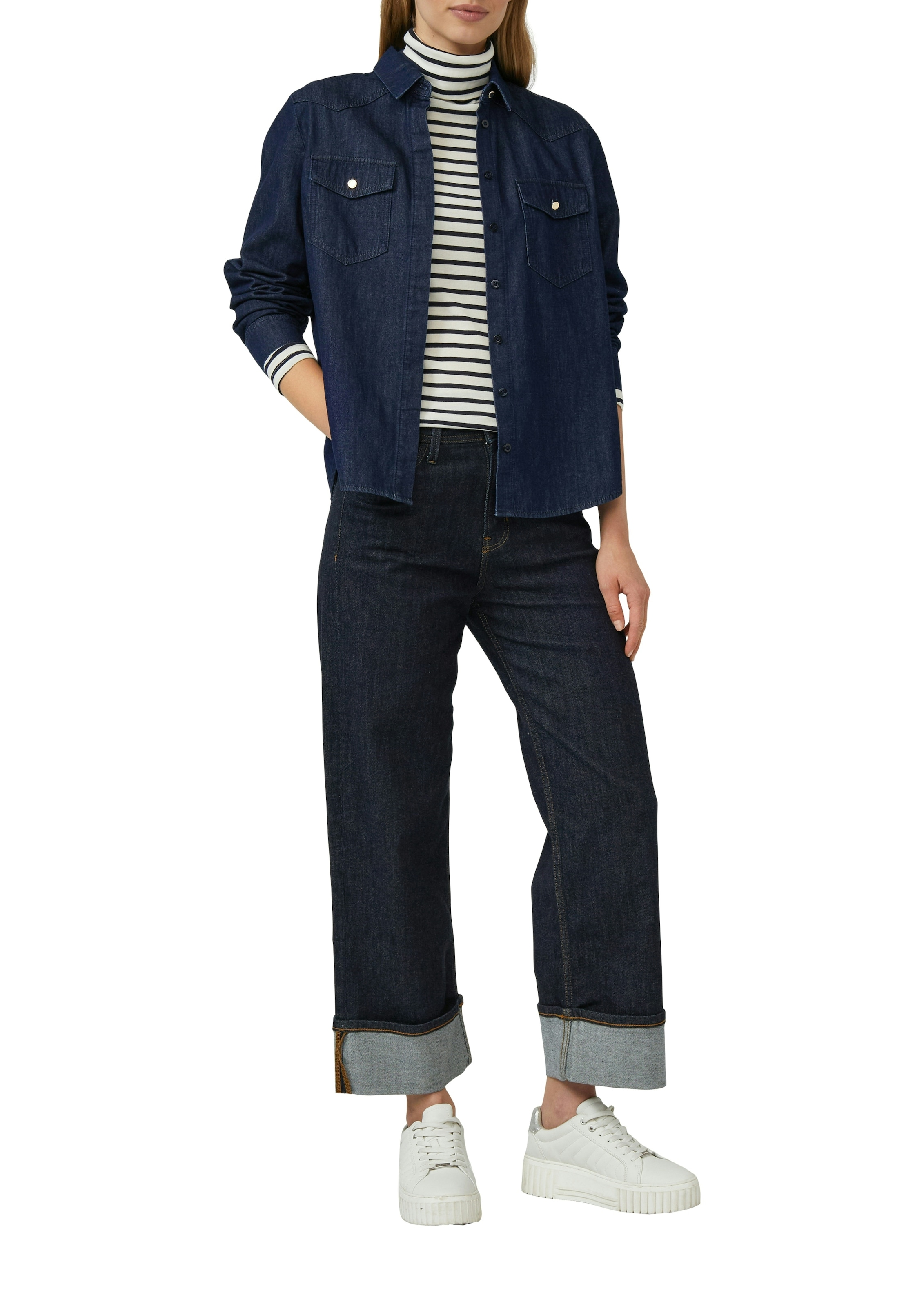s.Oliver Rollkragenshirt mit Streifen Muster