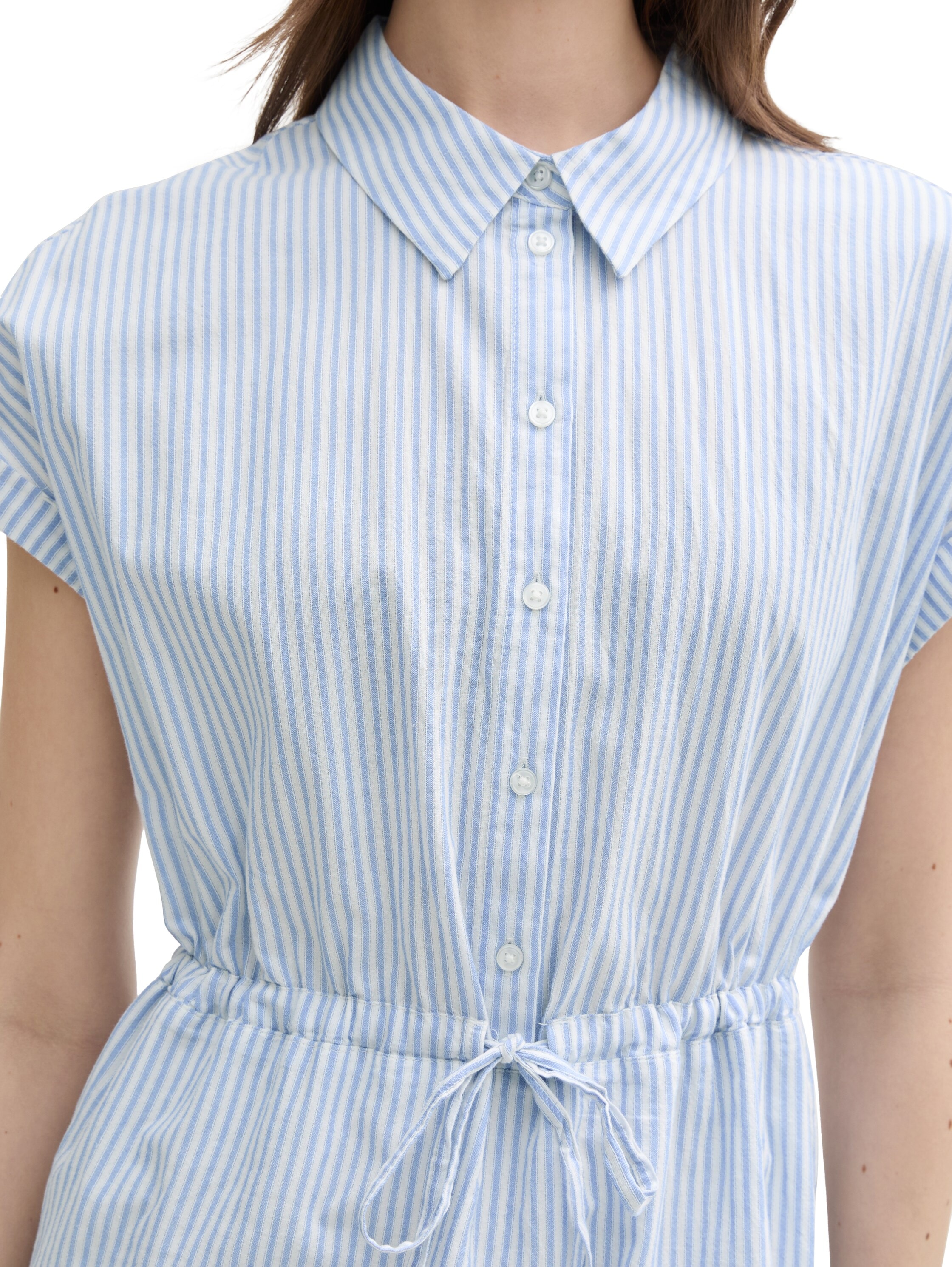 TOM TAILOR Denim Hemdblusenkleid, im Streifendessin
