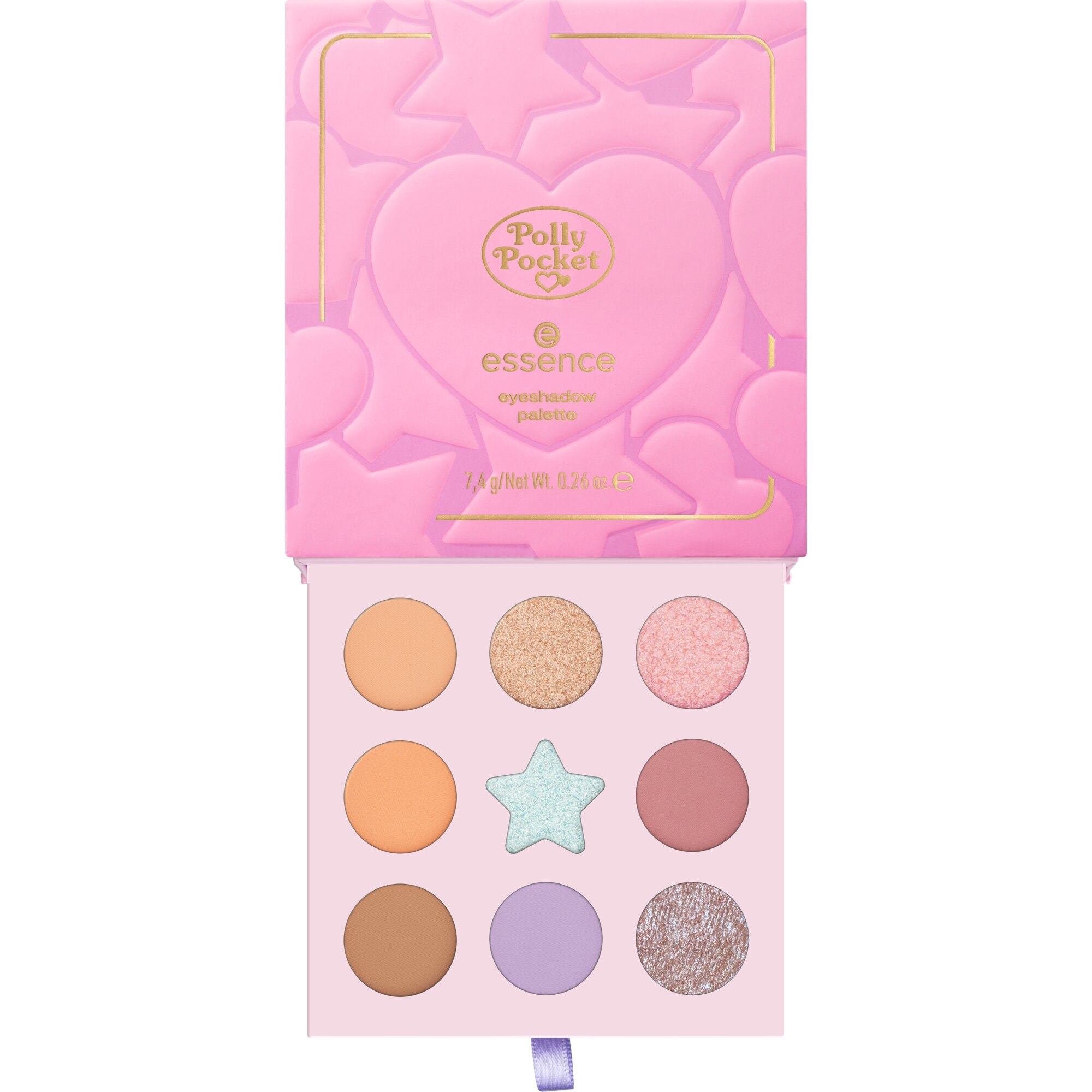 Essence Lidschatten-Palette »Polly Pocket eyeshadow palette«, (Set, 3 tlg.), hochpigmentierte Farben, Perfekt für Pastell- und Farbakzente