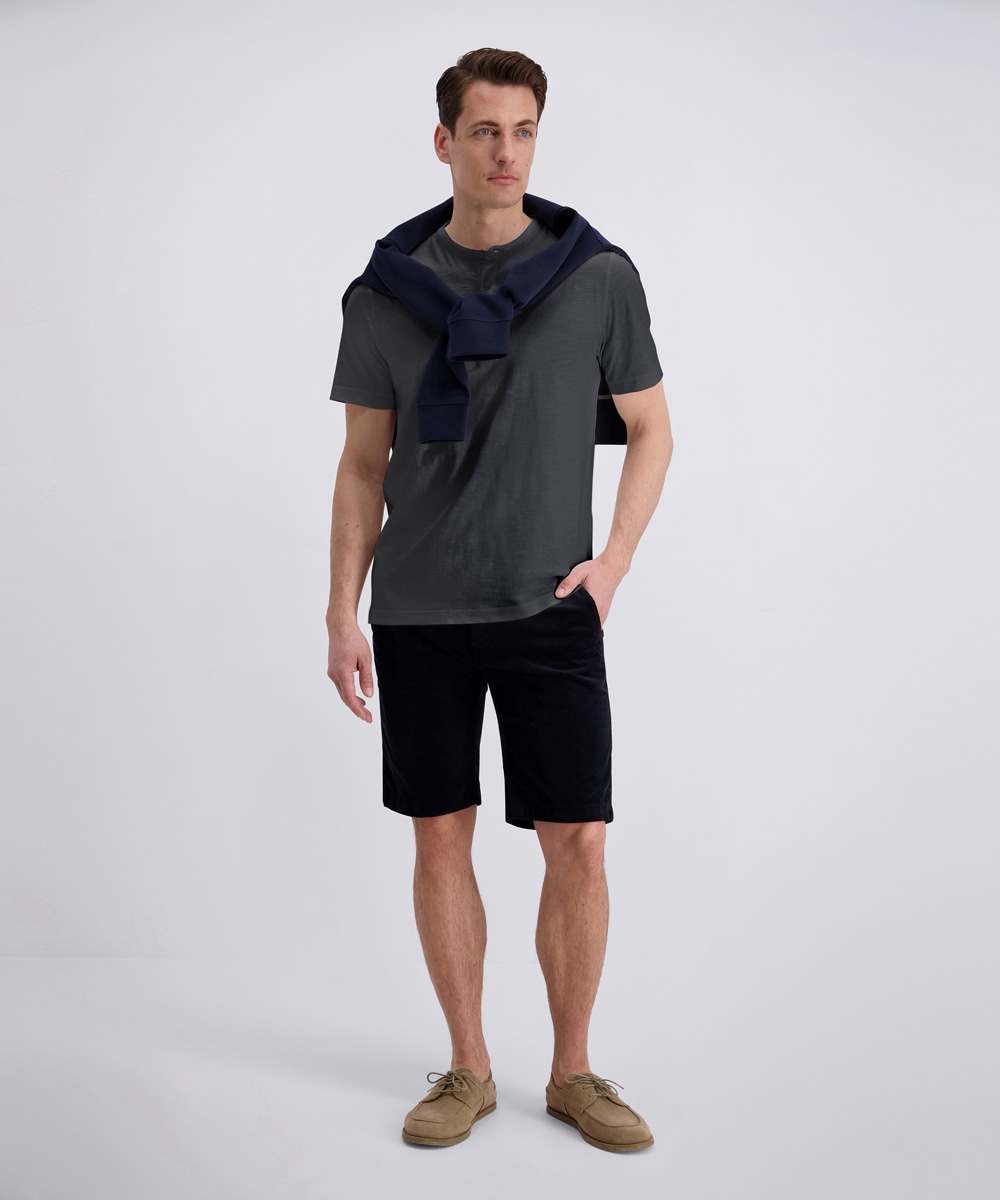 Pierre Cardin Henleyshirt »Henley uni slub yarn« mit Knopfleiste, bequeme Passform