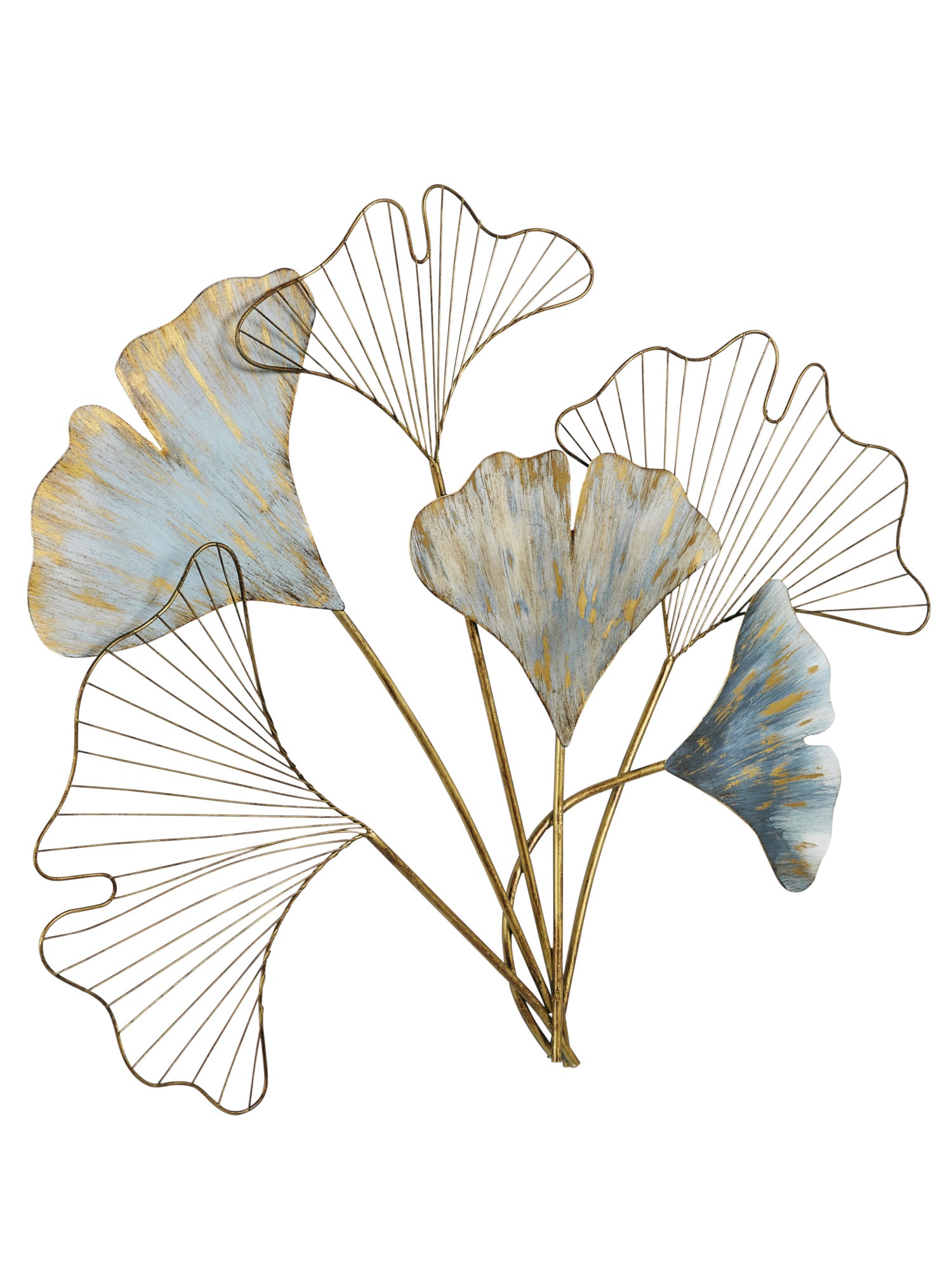 Wanddeko in Ginkgoblätter-Optik