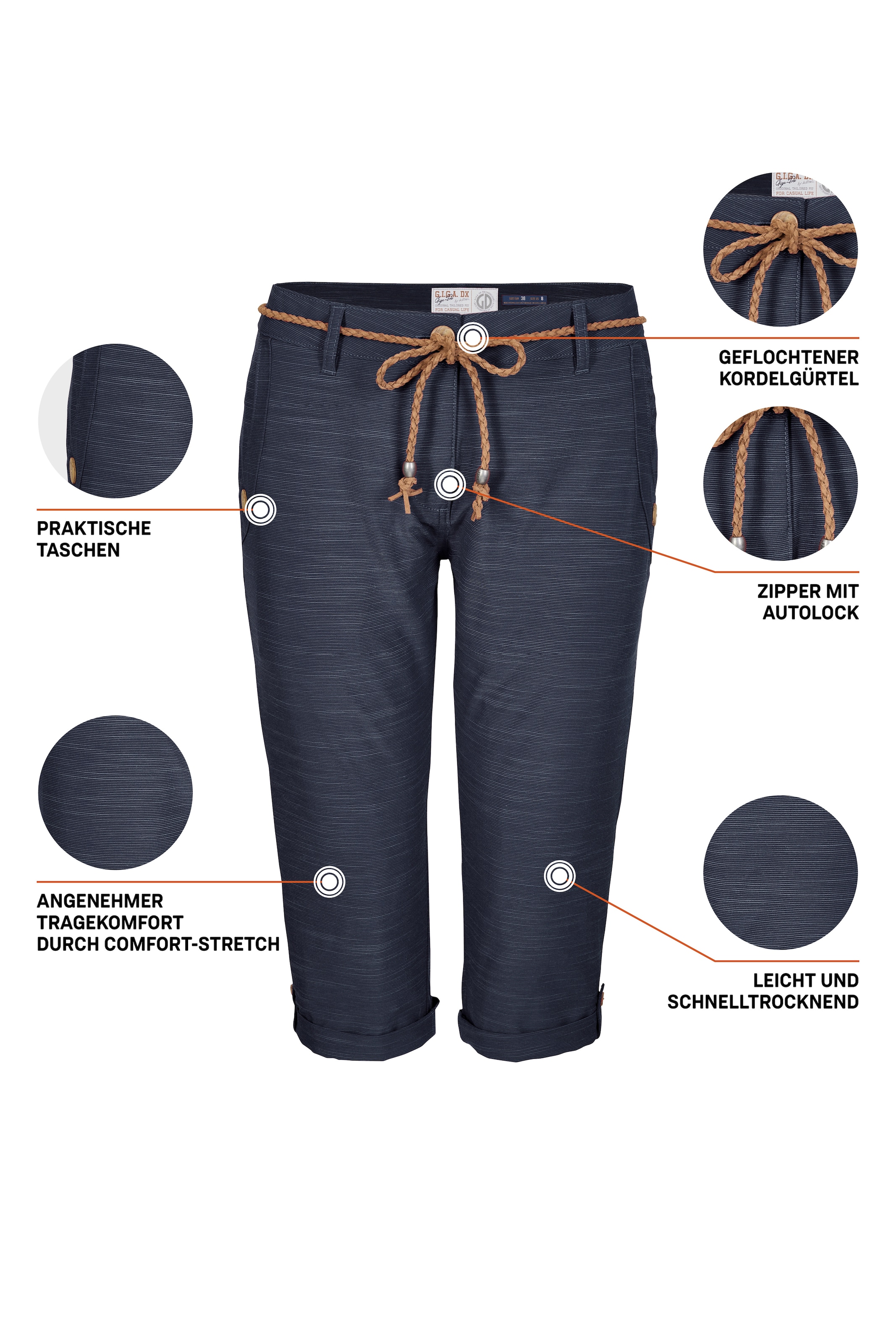 G.I.G.A. DX by killtec 3/4-Hose »GS 93 WMN PNTS«  mit schmaler Beinform, unifarben, aus elastischem Material