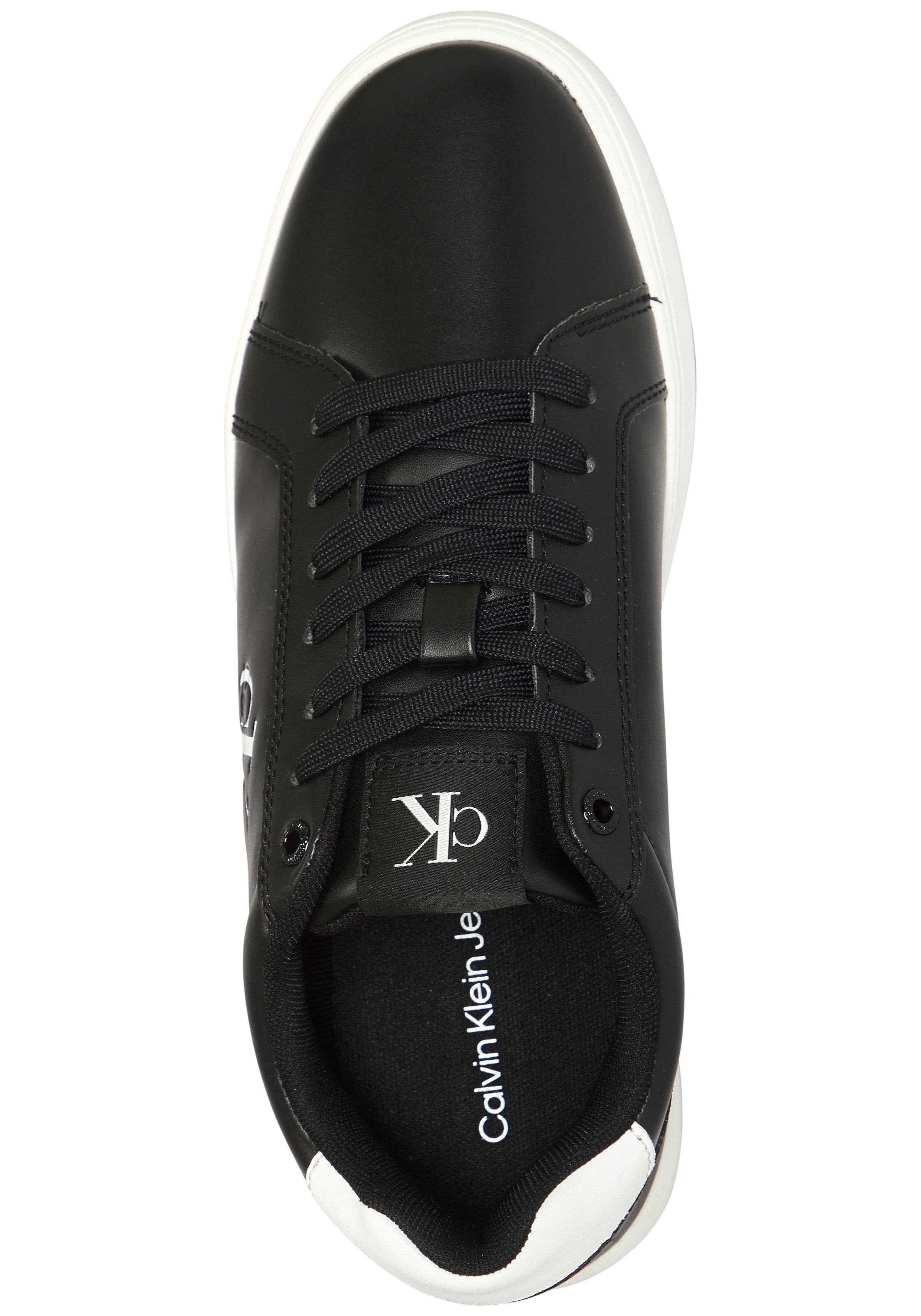 Calvin Klein Jeans Sneaker »CLASSIC CUPSOLE MONO LTH«  Freizeitsneaker, Halbschuh, Schnürschuh in klassischer Optik