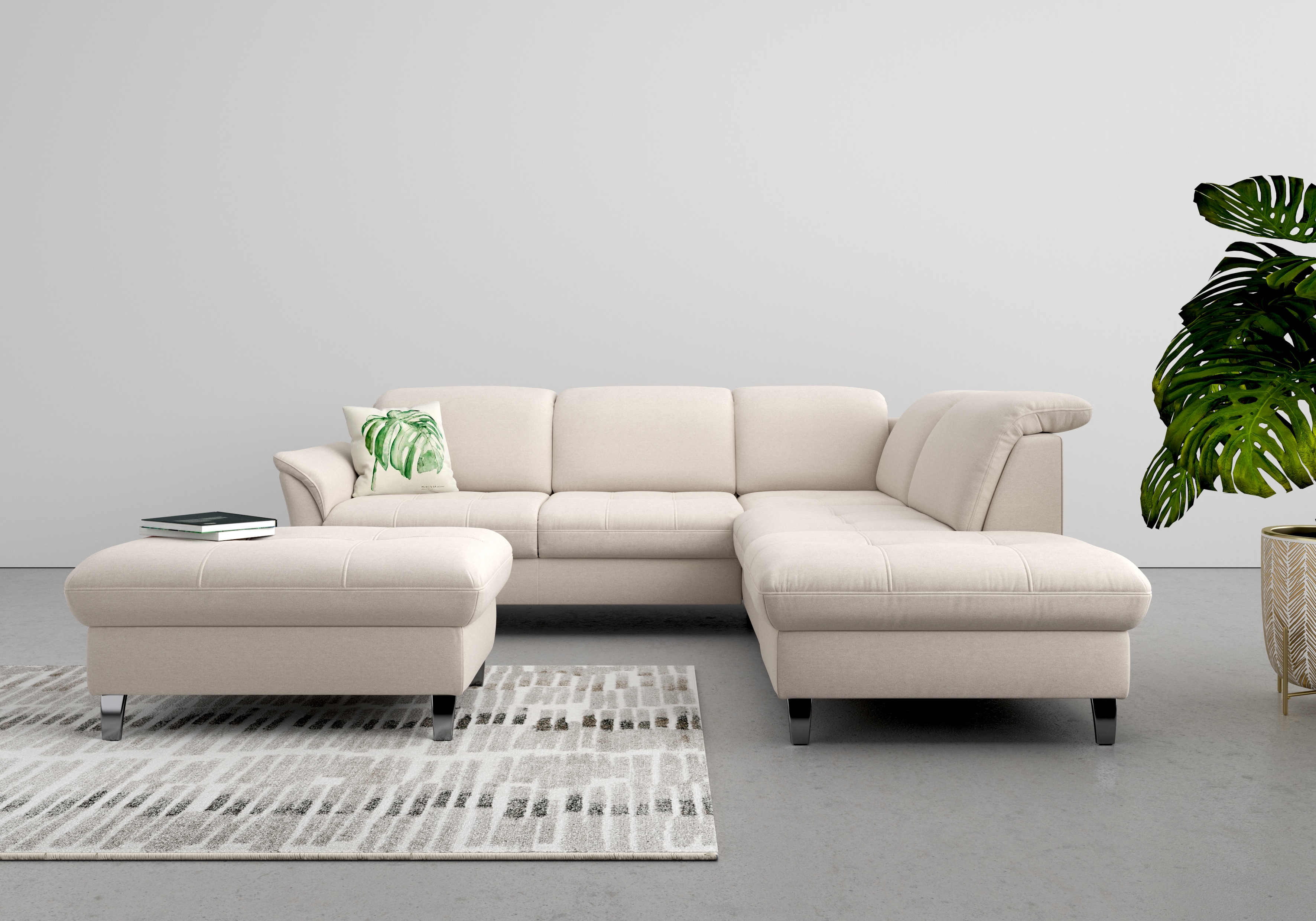 sit&more Ecksofa "Maggiore L-Form" wahlweise mit Kopfteilverstellung, Schlaffunktion und Stauraum