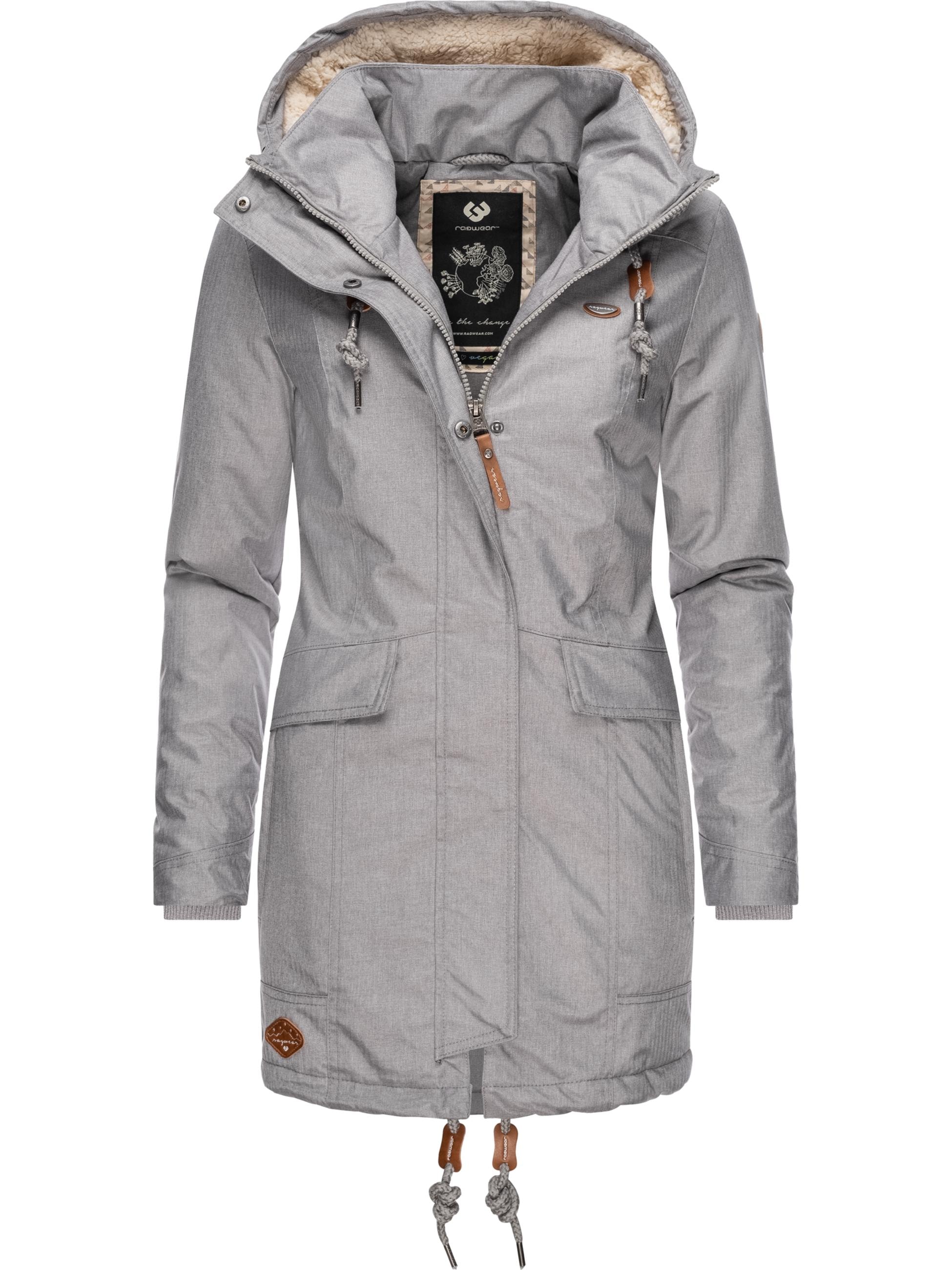 Ragwear Wintermantel »Winterjacke Tunned«, stylischer Winterparka mit Teddyfell Innenfutter