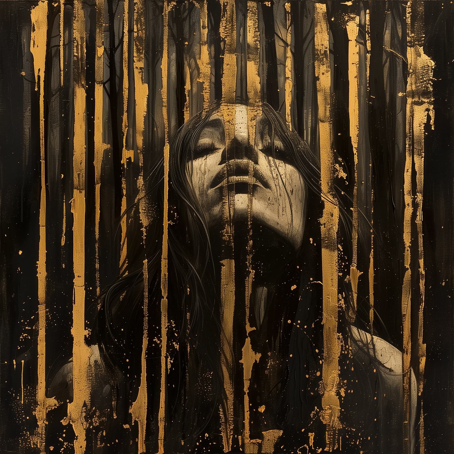 queence Acrylglasbild »Frau in Gold« Abstrakt | Abstrakte | Bilder von Frauen | Erotische Bilder | Formen | Gemälde | Kunst | Person 1 Stk. tlg. HD Premium Kunstdruck in Galeriequalität