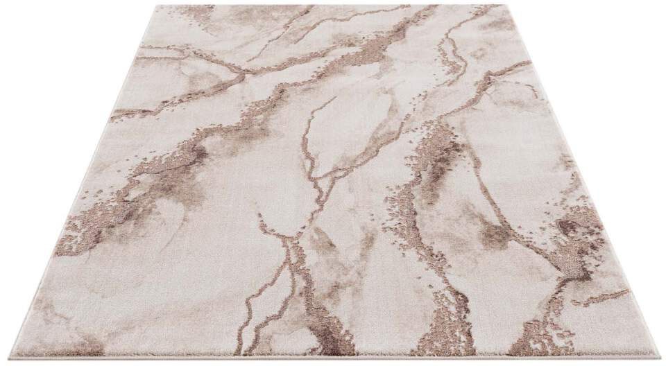 Carpet City Teppich »Chic«, rechteckig, 11 mm Höhe, Kurzflor, Abstrakt, Marmor, Modern, Weicher Flor