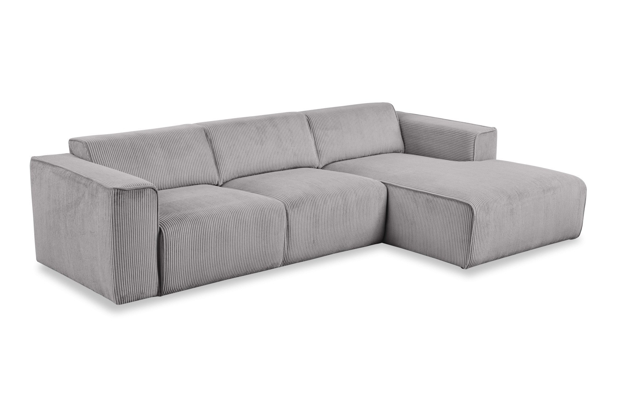 andas Ecksofa »Noord«, L-Form, mit Kedernaht, Breite 281 cm, Cord, Struktur, Webstoff