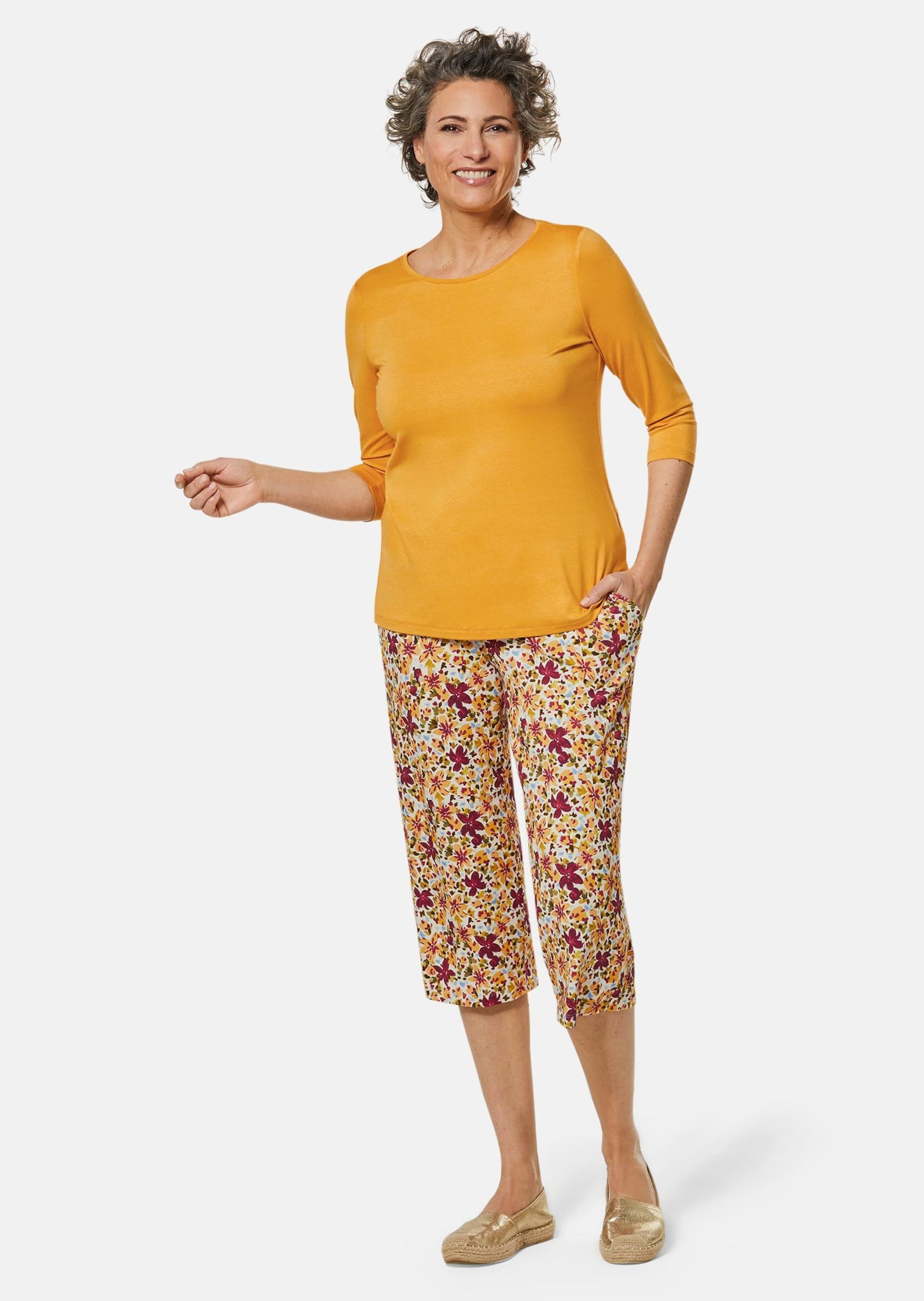 GOLDNER 7/8-Hose »Attraktive Druckhose Louisa mit weichem Fall«