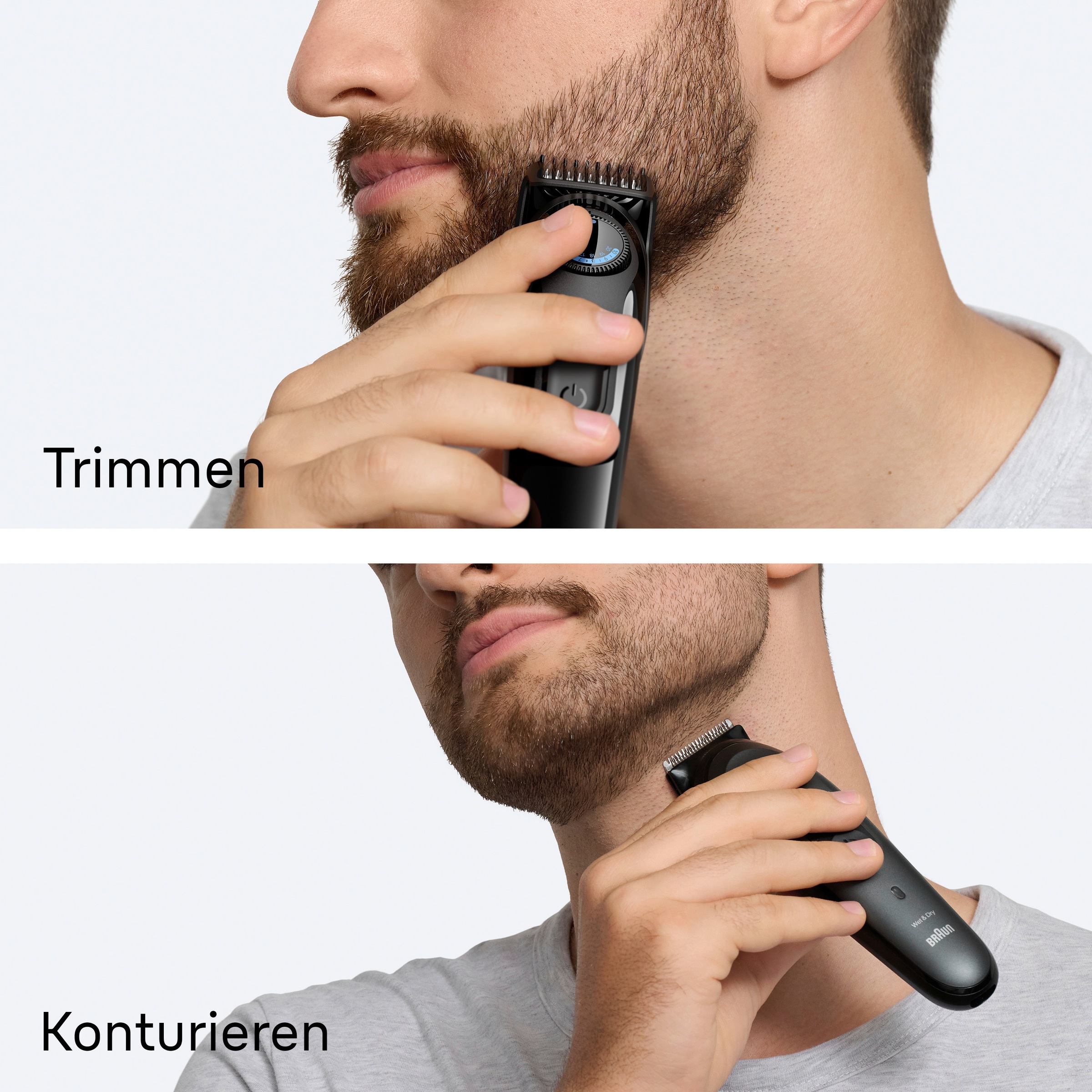 Braun Haarschneider »Barttrimmer Series 3 BT3520« ultrascharfe Klinge, 50 Min Akkulaufzeit, 40 Längeneinstellungen