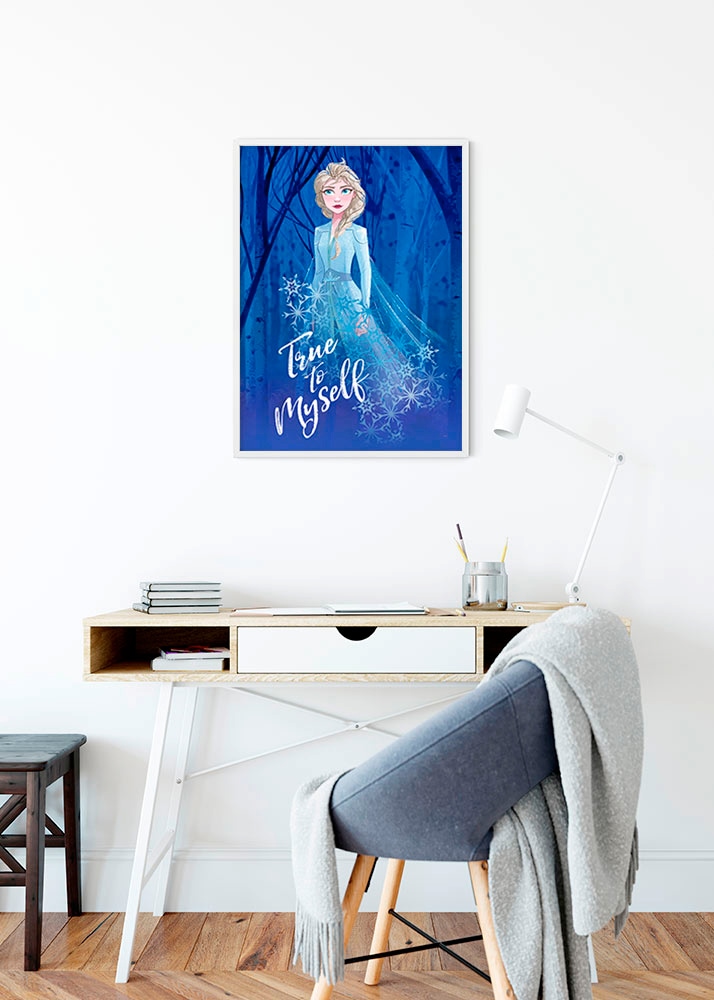 Komar Bild »Frozen 2 Elsa true to myself«, Disney, (1 St.), Wandbild zur Dekoration im Kinderzimmer - ohne Rahmen