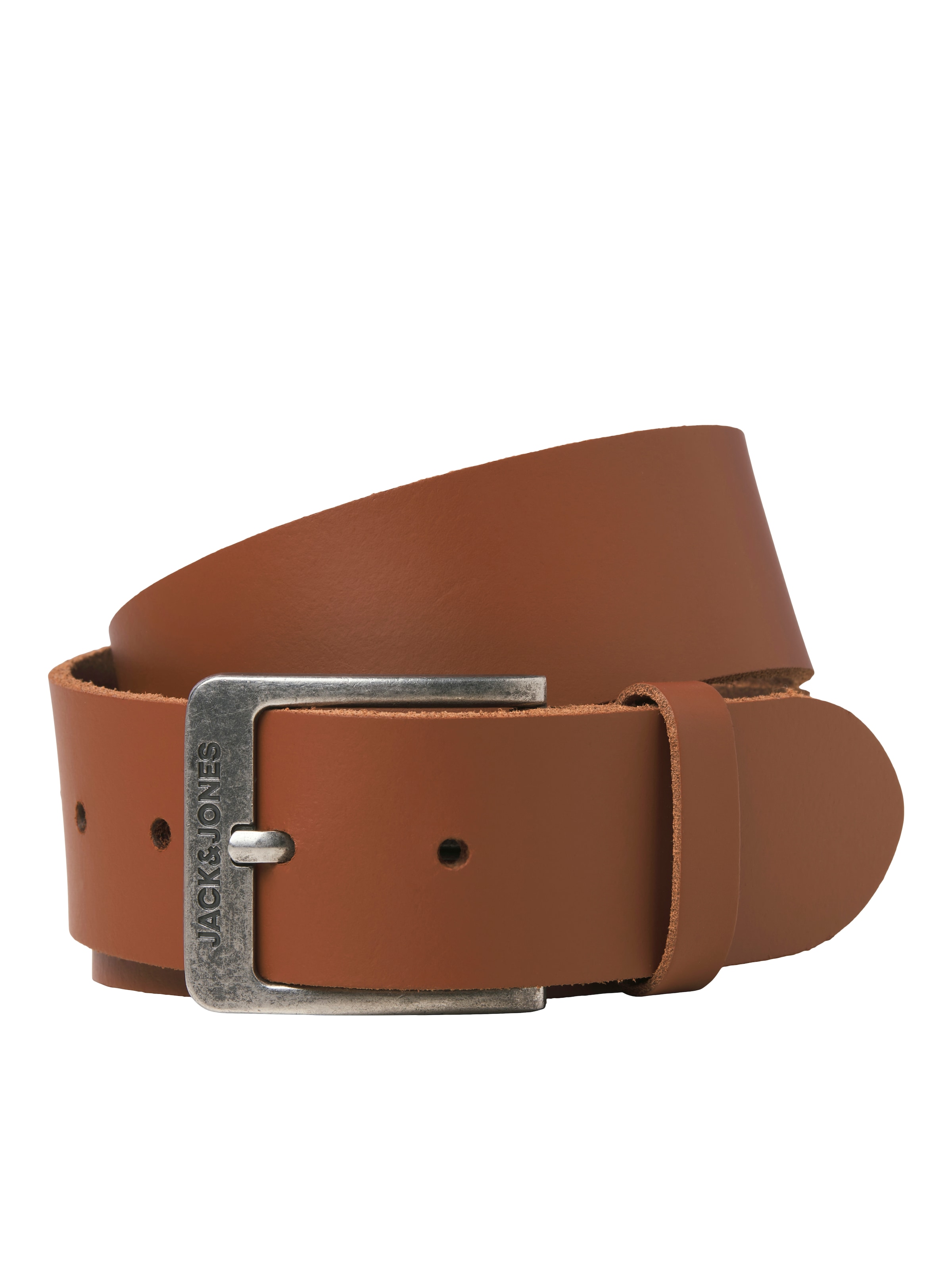Jack & Jones Ledergürtel »JACBRAGA LEATHER BELT SN« mit silberner Schließe