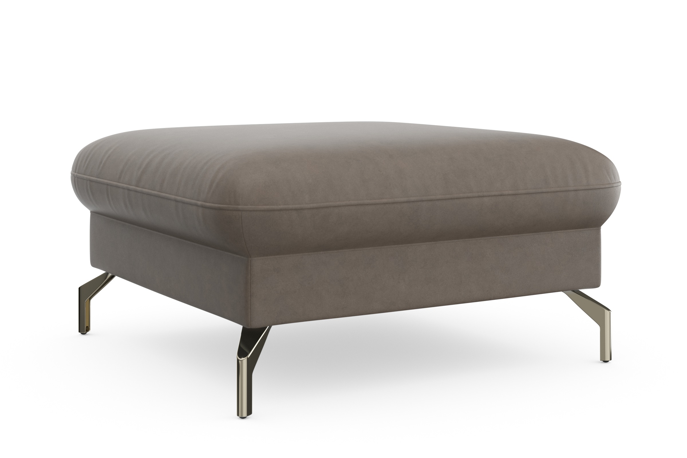 sit&more Hocker »Fashion«, inklusive Federkern, mit satinierten Nickelfüßen