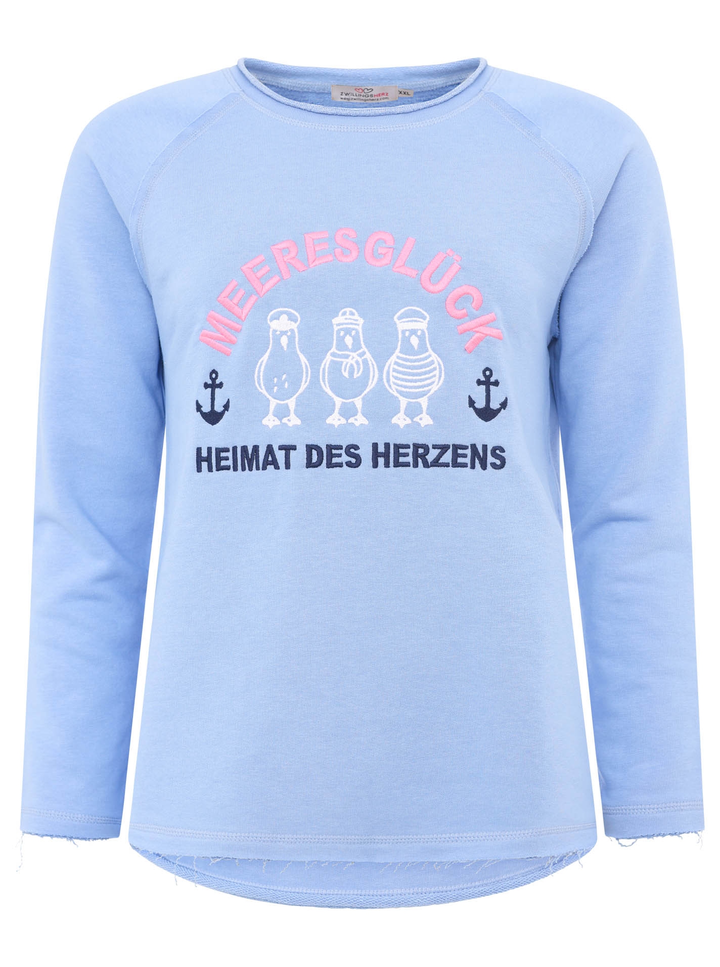 Zwillingsherz Sweatshirt »"Meeresglück"«, mit verspieltem Ankerdetail