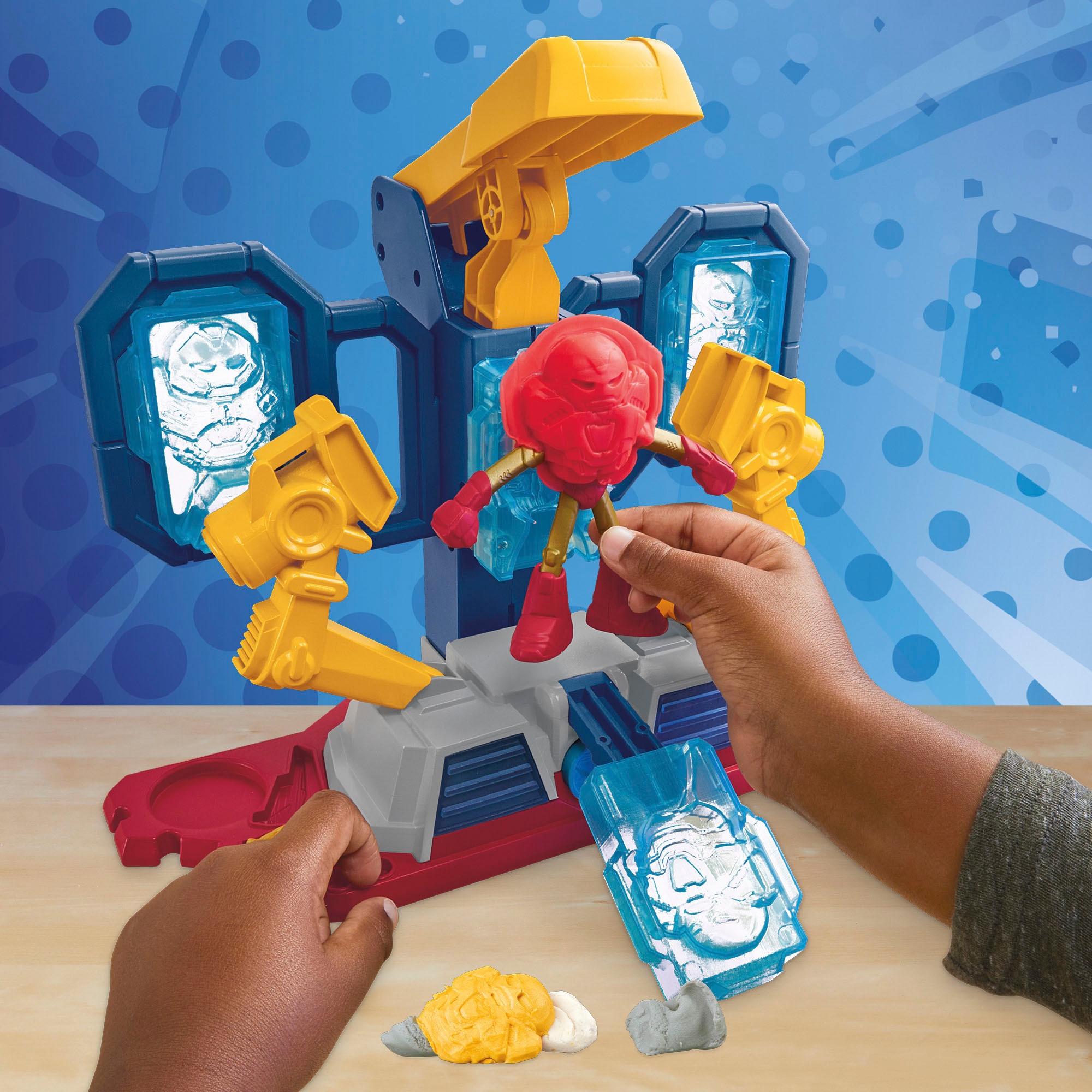 Hasbro Knete »Play-Doh, Marvel Iron Man Buntes Labor«, mit Licht und Sound